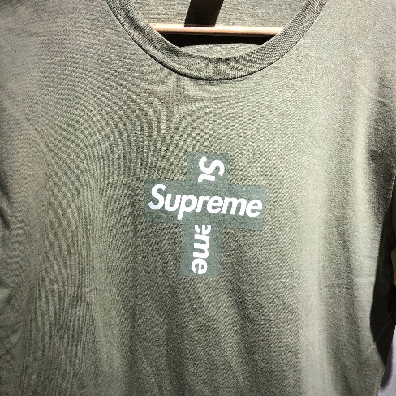 Supreme Supreme Cross Box Logo tee Size US M / EU 48-50 / 2 - 2 Thumbnail