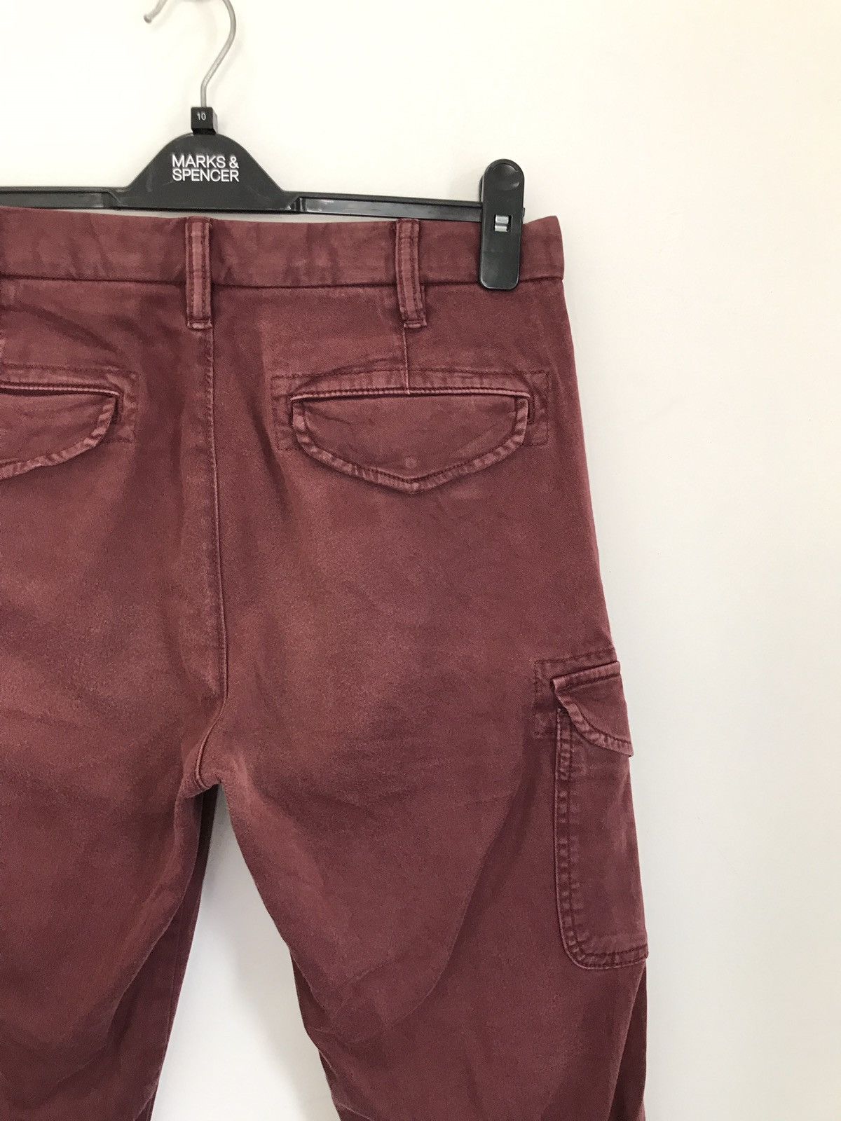 Japanese Brand × Uniqlo Vintage Uniqlo Cargo Maroon Tactical Military Design Pants Size US 30 / EU 46 - 6 Thumbnail