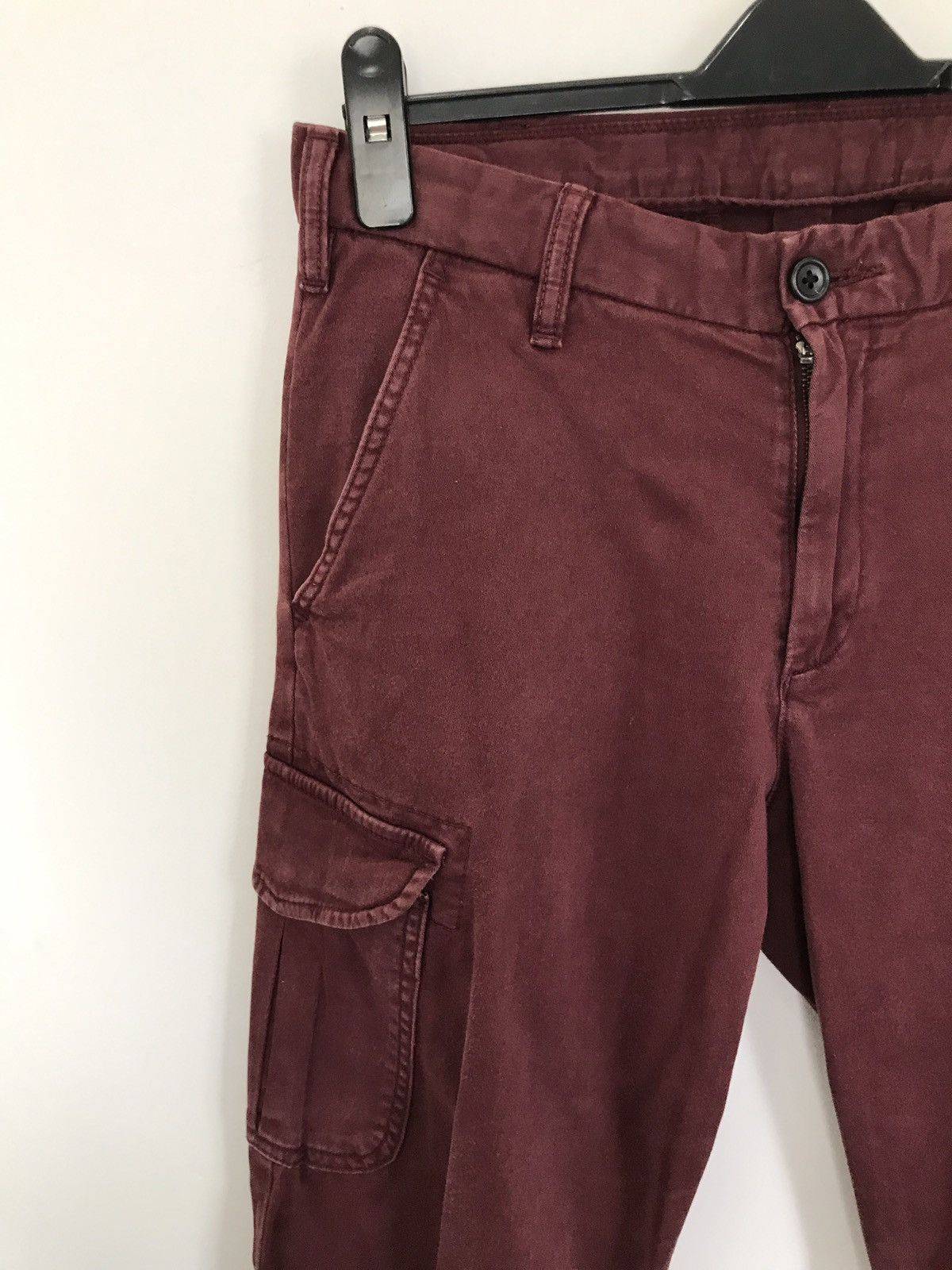 Japanese Brand × Uniqlo Vintage Uniqlo Cargo Maroon Tactical Military Design Pants Size US 30 / EU 46 - 9 Thumbnail