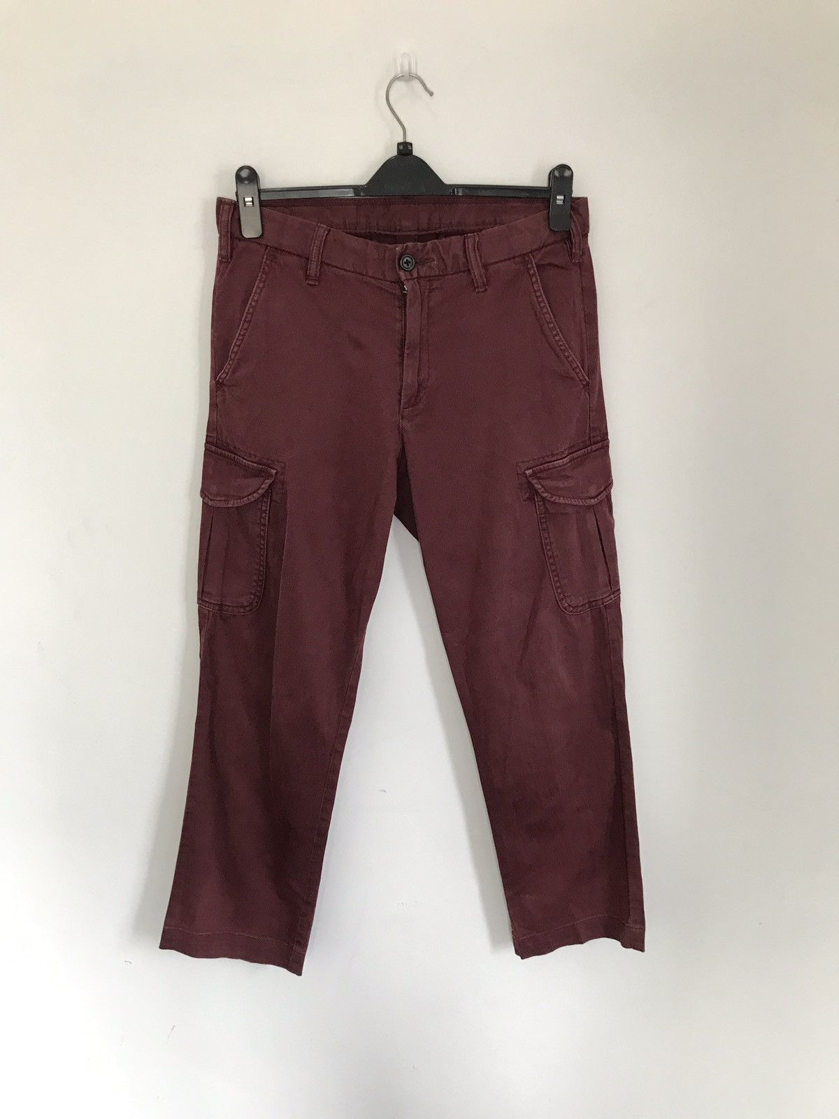 Japanese Brand × Uniqlo Vintage Uniqlo Cargo Maroon Tactical Military Design Pants Size US 30 / EU 46 - 2 Thumbnail