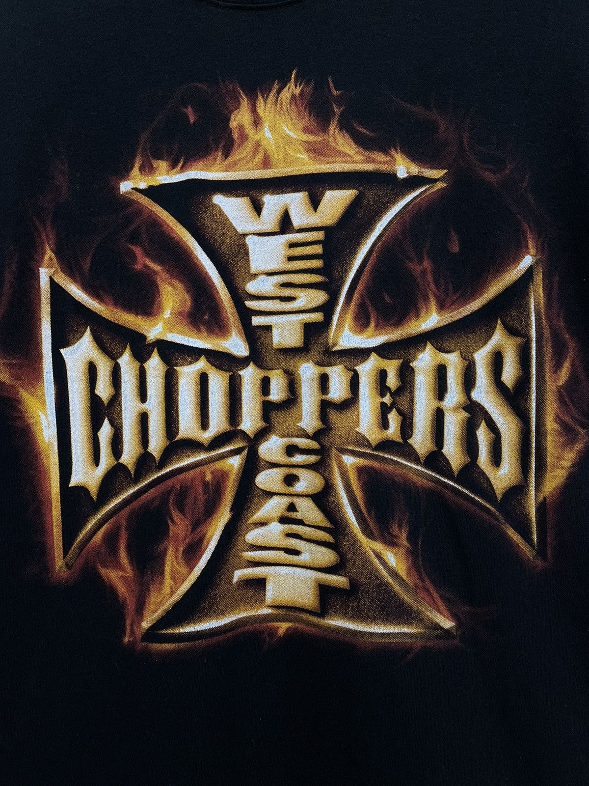 Vintage 🔥WEST COST CHOPPERS🔥Fire Burn Design T-Shirt Size US S / EU 44-46 / 1 - 3 Thumbnail