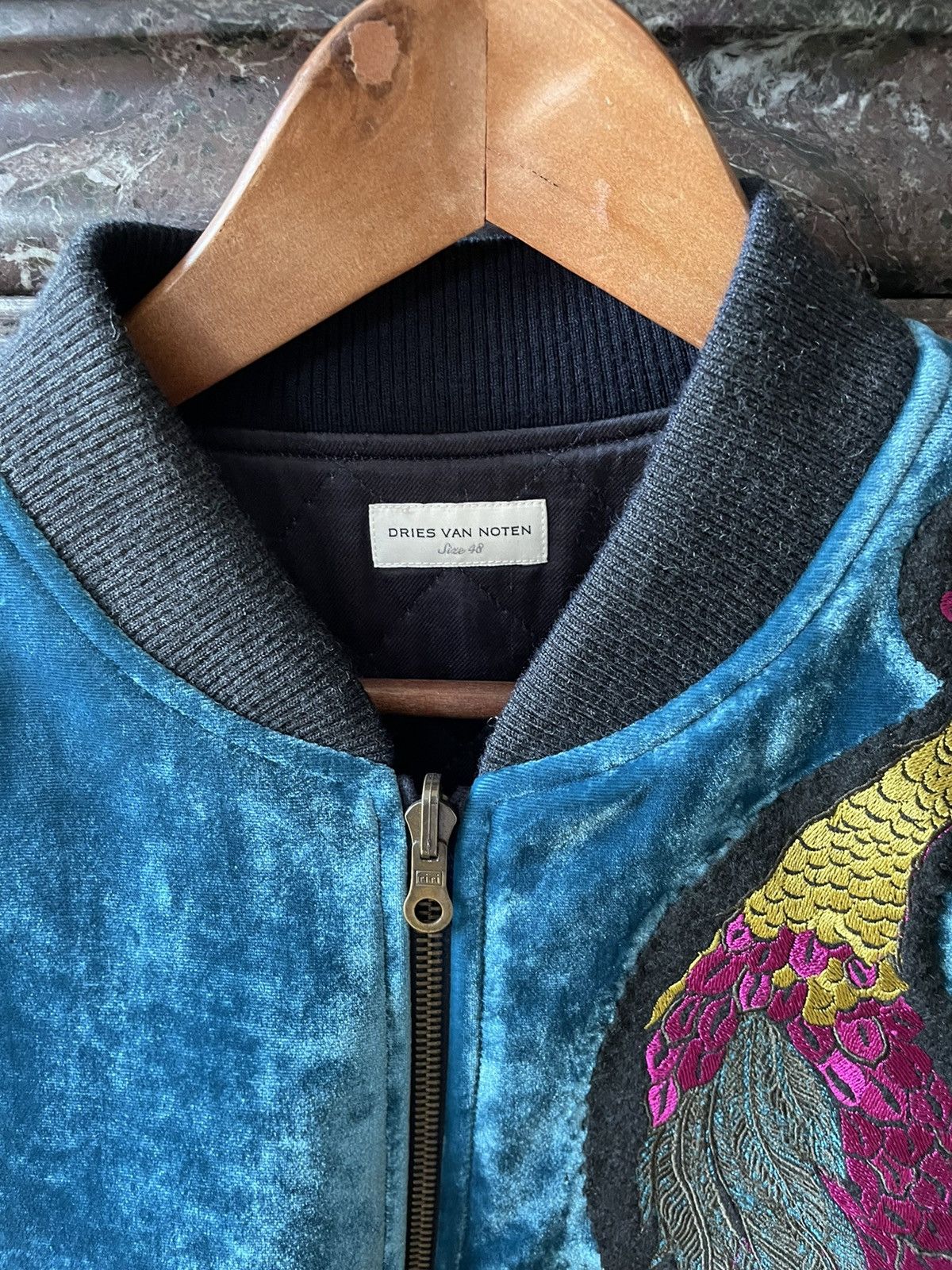 Dries Van Noten FW16 Peacock Velvet Bomber Size US M / EU 48-50 / 2 - 4 Thumbnail