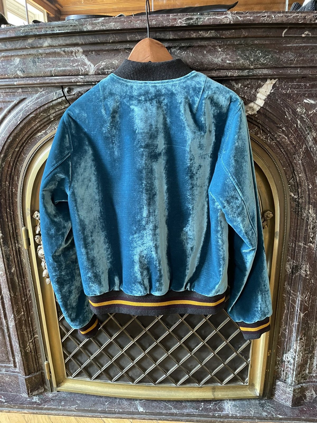 Dries Van Noten FW16 Peacock Velvet Bomber Size US M / EU 48-50 / 2 - 6 Thumbnail