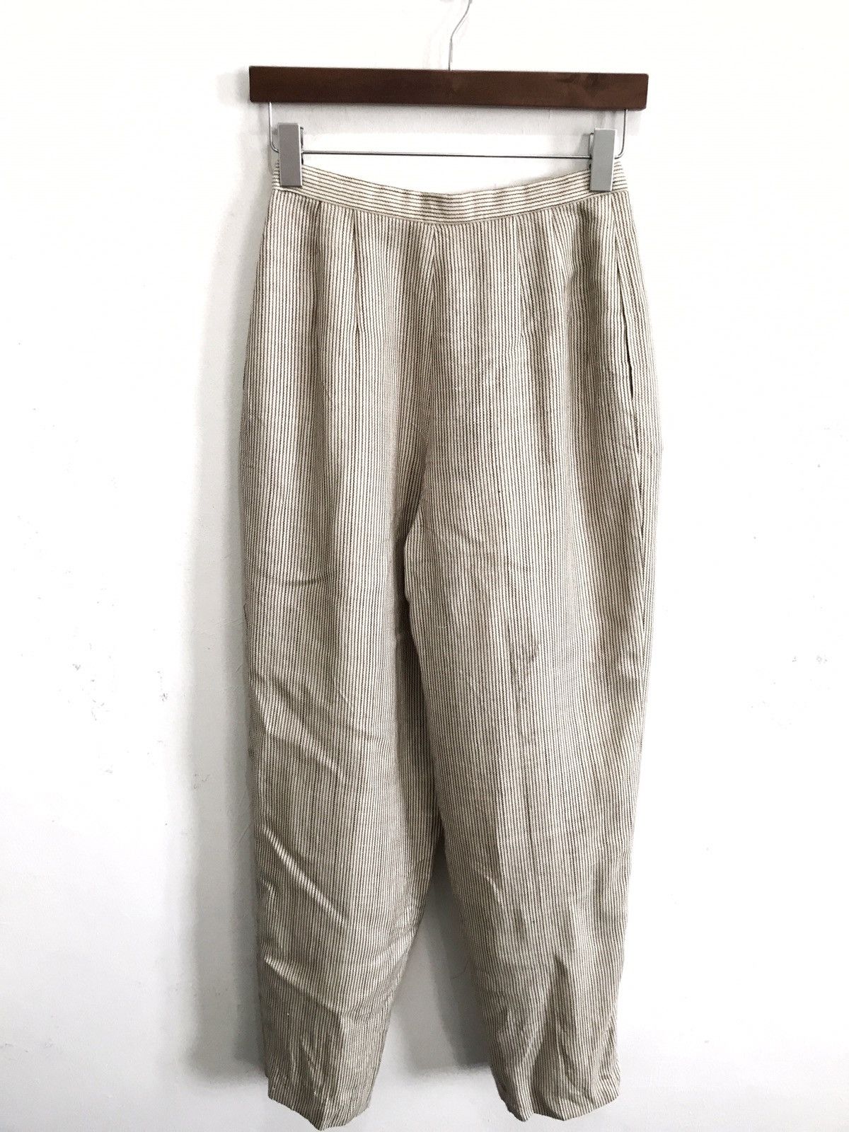 Oscar De La Renta OSCAR DE LA RENTA Gabardine Stripes Rayon Pants Size 26" / US 2 / IT 38 - 3 Thumbnail