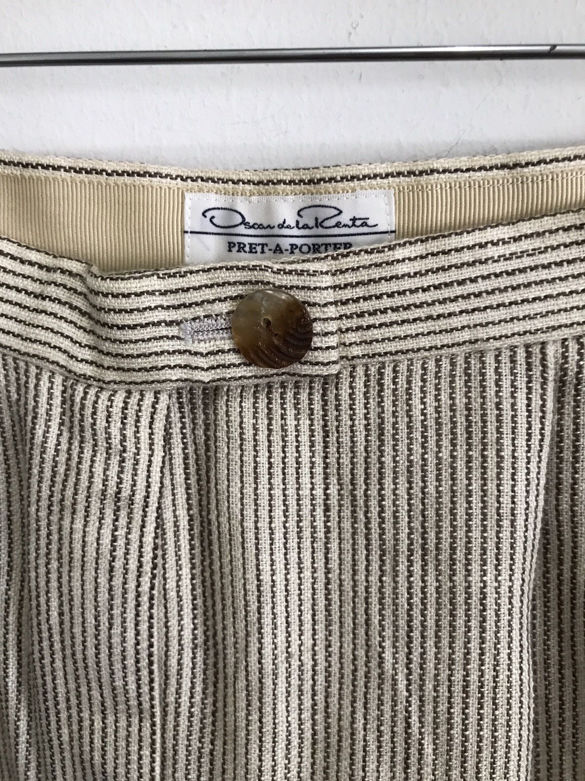 Oscar De La Renta OSCAR DE LA RENTA Gabardine Stripes Rayon Pants Size 26" / US 2 / IT 38 - 7 Thumbnail