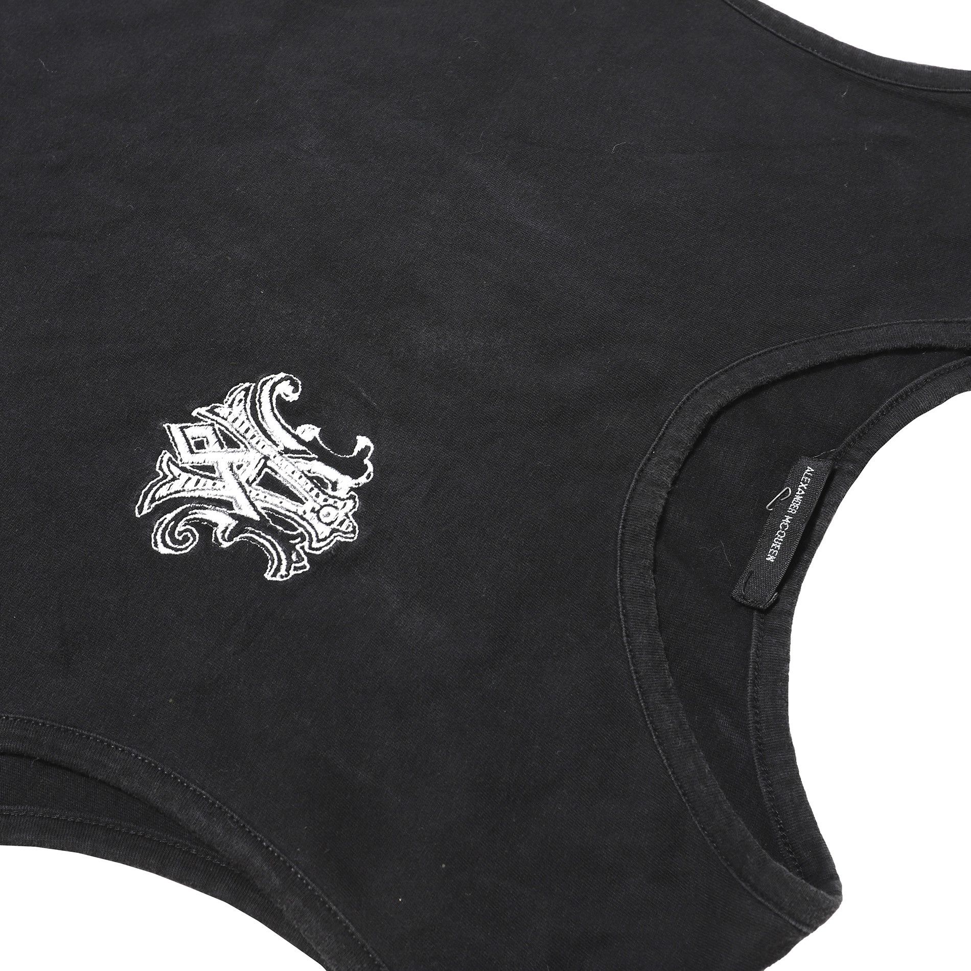 Alexander McQueen SS96 Embroidered Black Tank Top Size M / US 6-8 / IT 42-44 - 3 Thumbnail