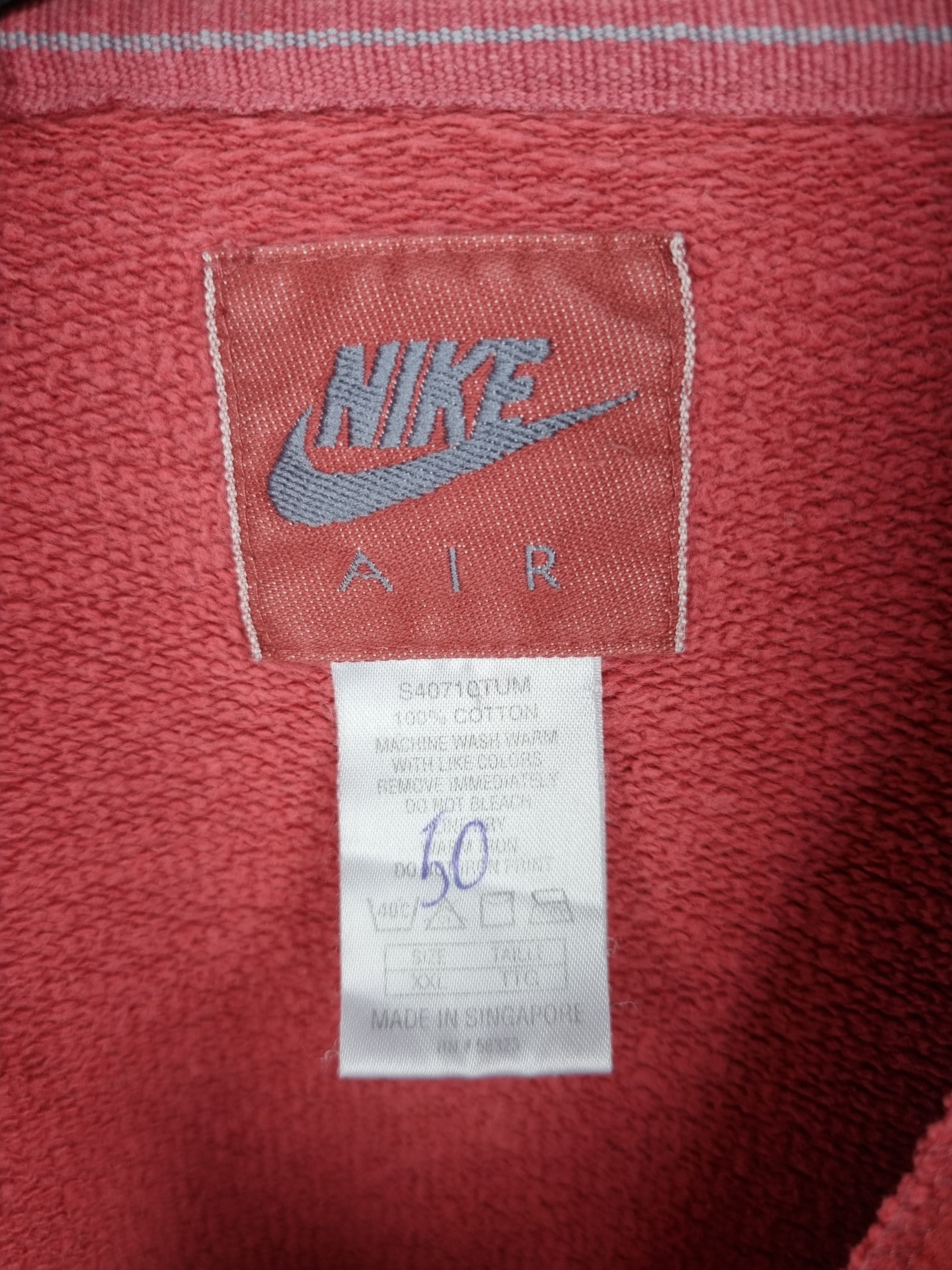 Nike × Vintage 90s NIKE AIR Thrashed Faded Distressed Half zip sweatshirt Size US XL / EU 56 / 4 - 8 Thumbnail