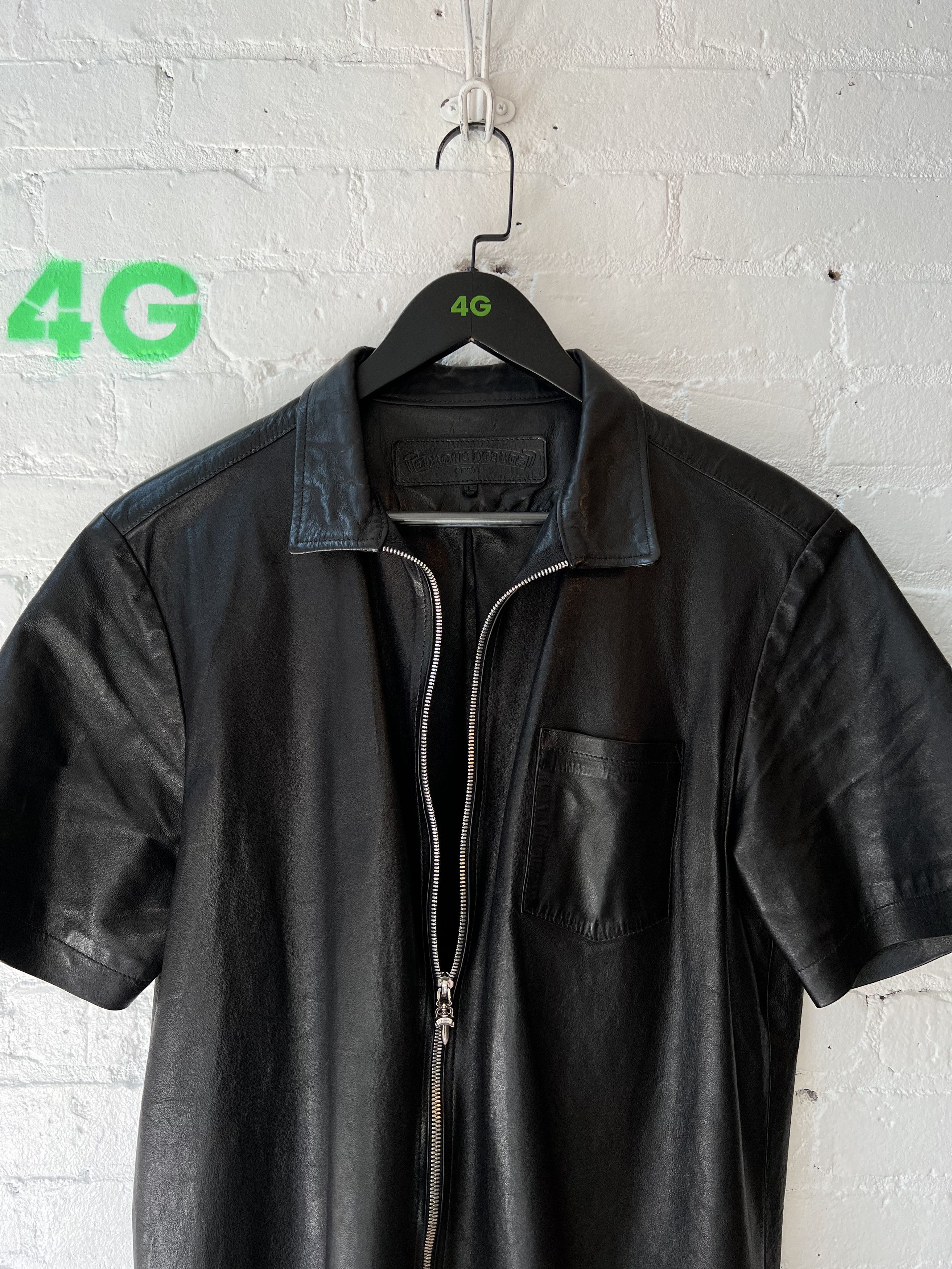 Chrome Hearts Chrome Hearts LEATHER Shirt Jacket SZ L 4Gseller Size US L / EU 52-54 / 3 - 1 Thumbnail