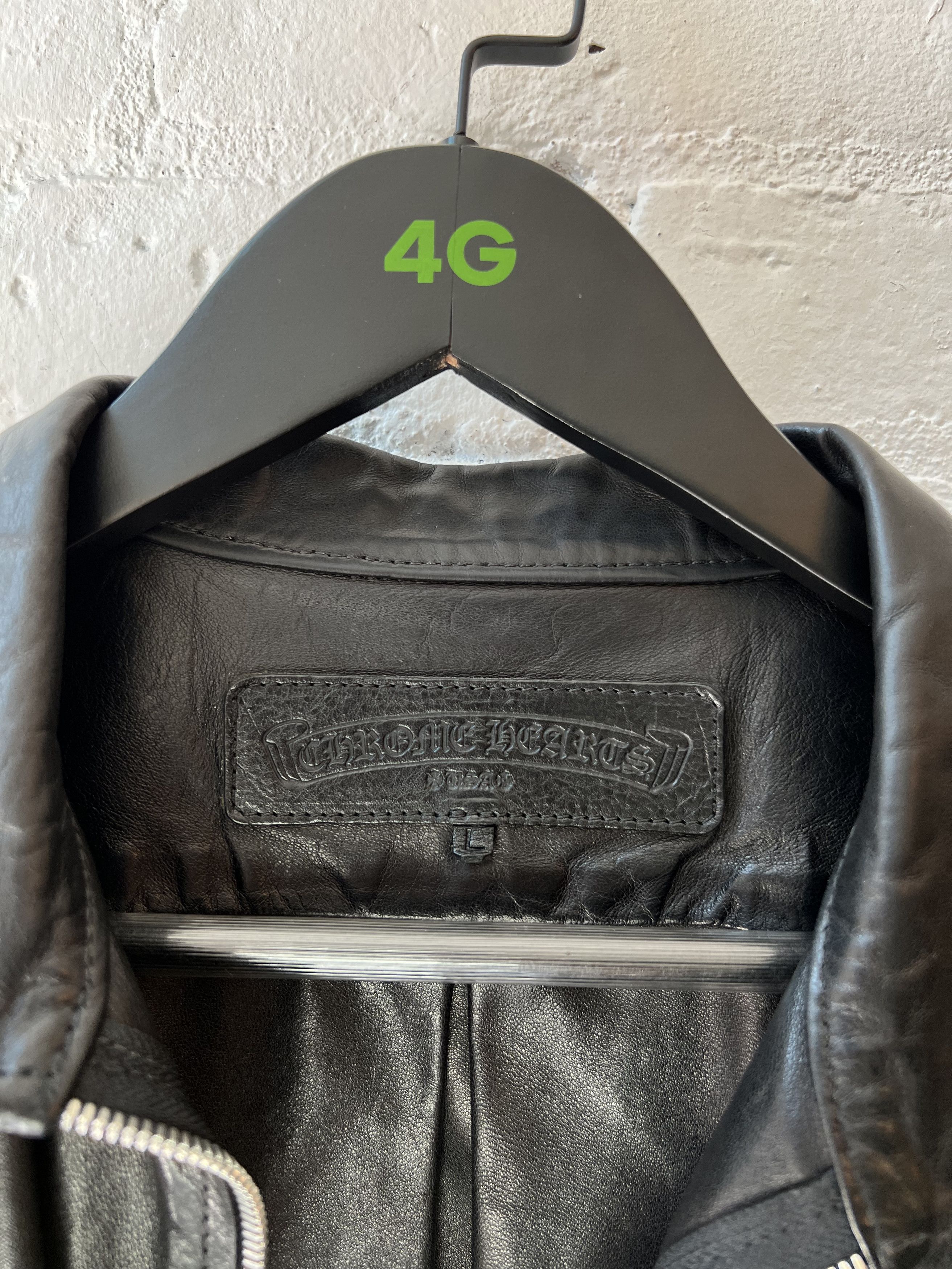 Chrome Hearts Chrome Hearts LEATHER Shirt Jacket SZ L 4Gseller Size US L / EU 52-54 / 3 - 7 Thumbnail