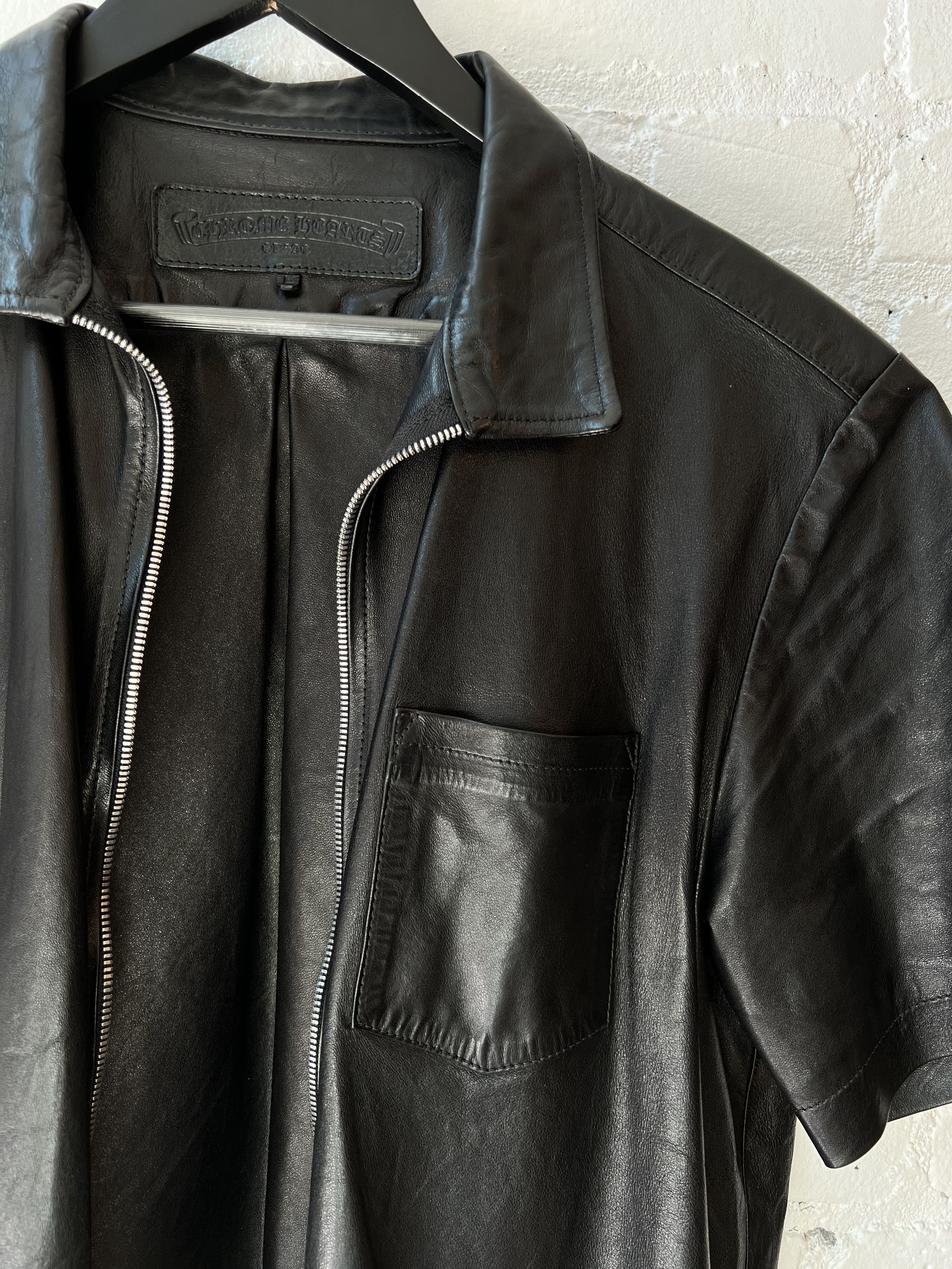 Chrome Hearts Chrome Hearts LEATHER Shirt Jacket SZ L 4Gseller Size US L / EU 52-54 / 3 - 4 Thumbnail