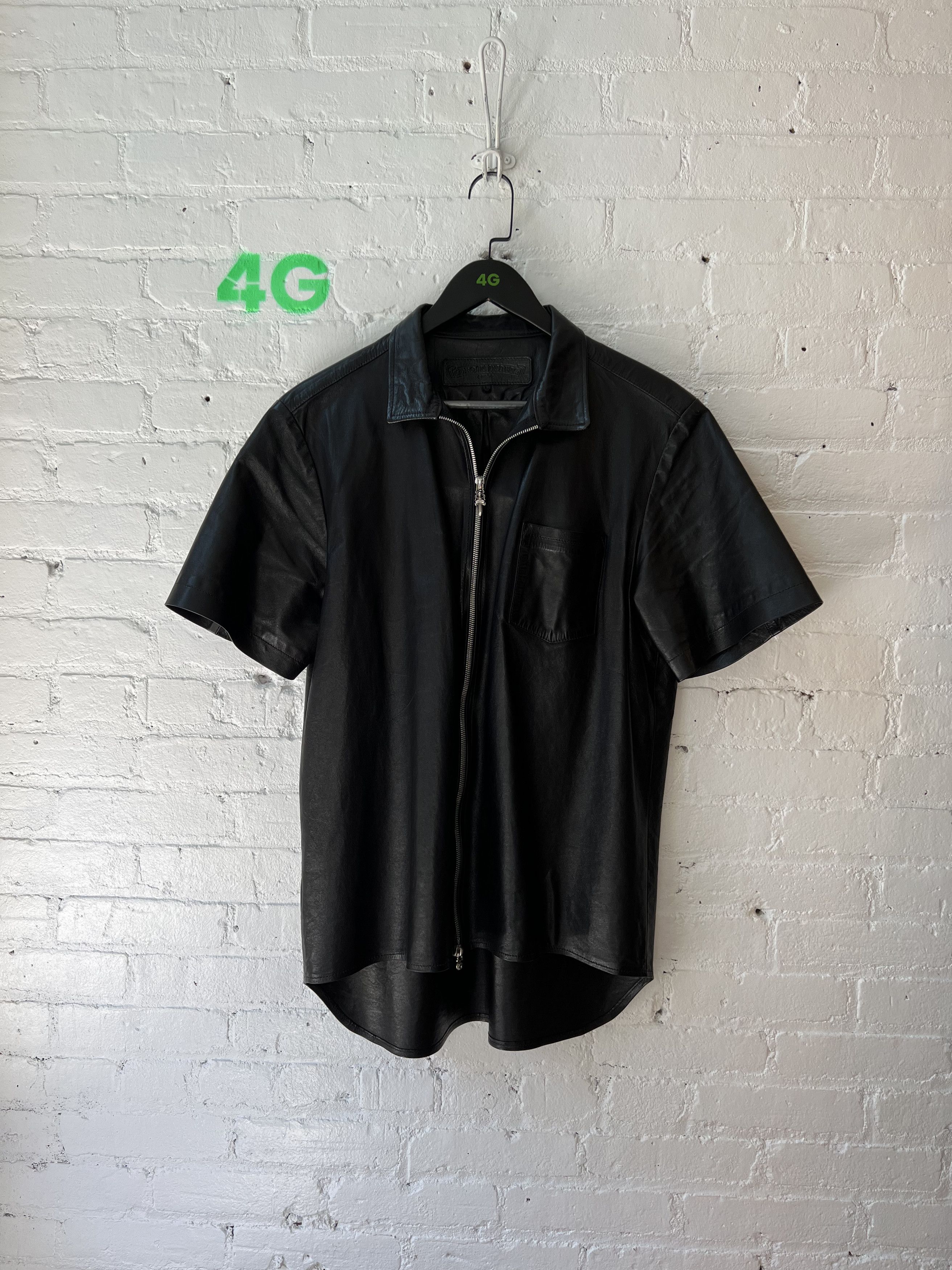 Chrome Hearts Chrome Hearts LEATHER Shirt Jacket SZ L 4Gseller Size US L / EU 52-54 / 3 - 2 Thumbnail