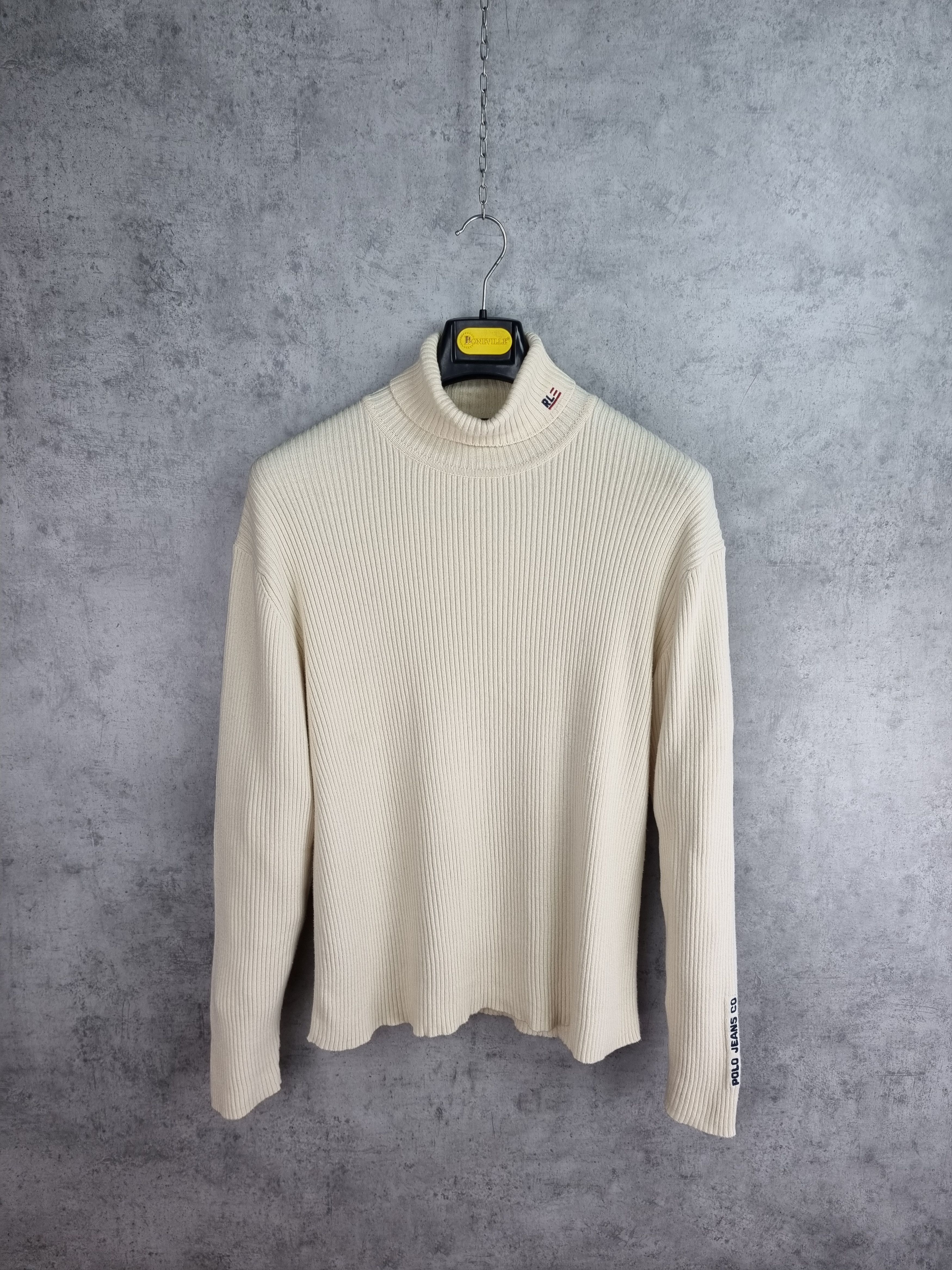 Polo Ralph Lauren × Ralph Lauren Polo Jeans Ralph Lauren Turtle Neck Pearl Color Sweater Size US L / EU 52-54 / 3 - 8 Thumbnail