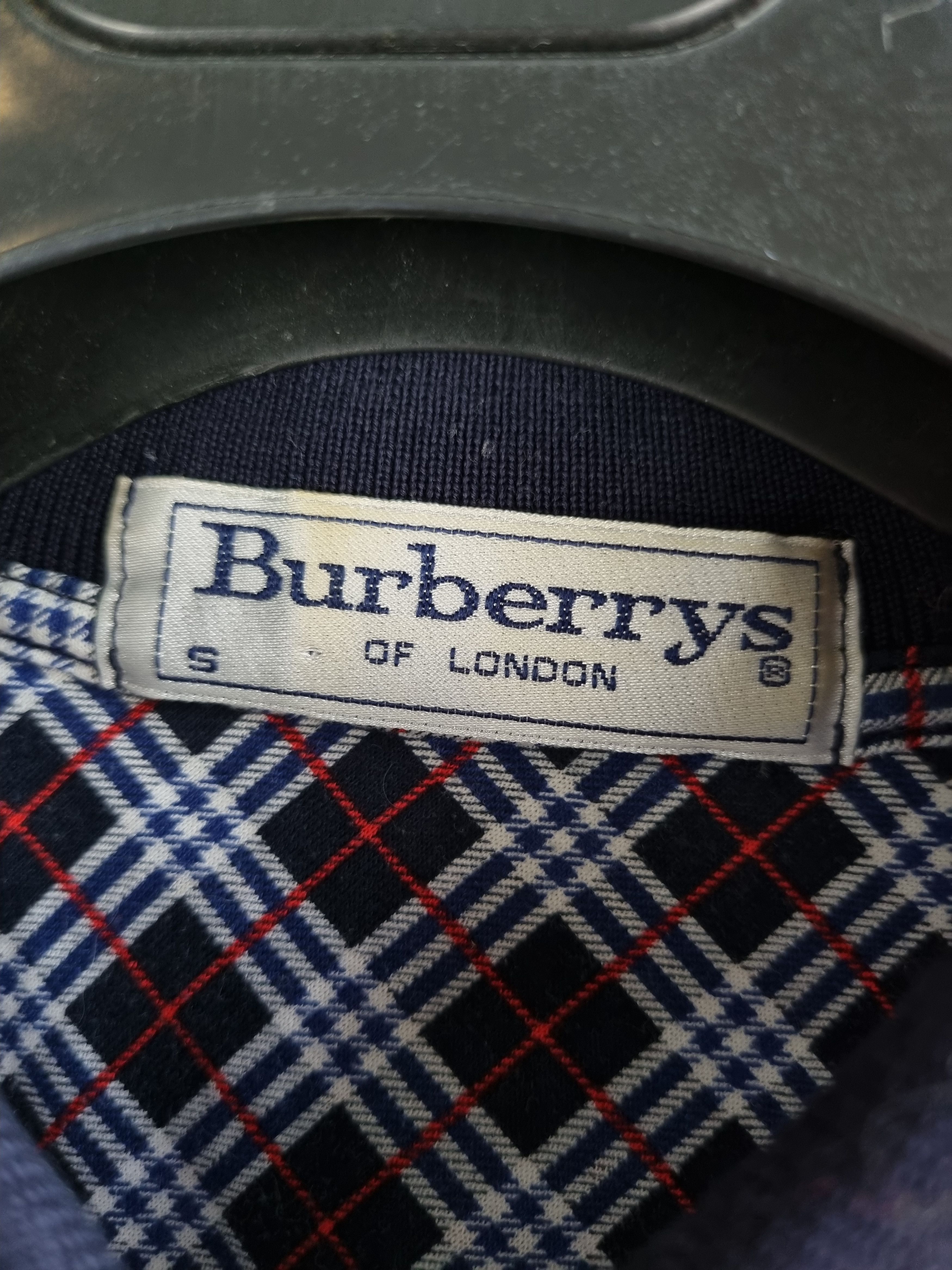 Burberry × Burberry Prorsum × Vintage 80s Vintage Burberrys Polo Tee Plaid Shirt in blue Size US S / EU 44-46 / 1 - 8 Thumbnail