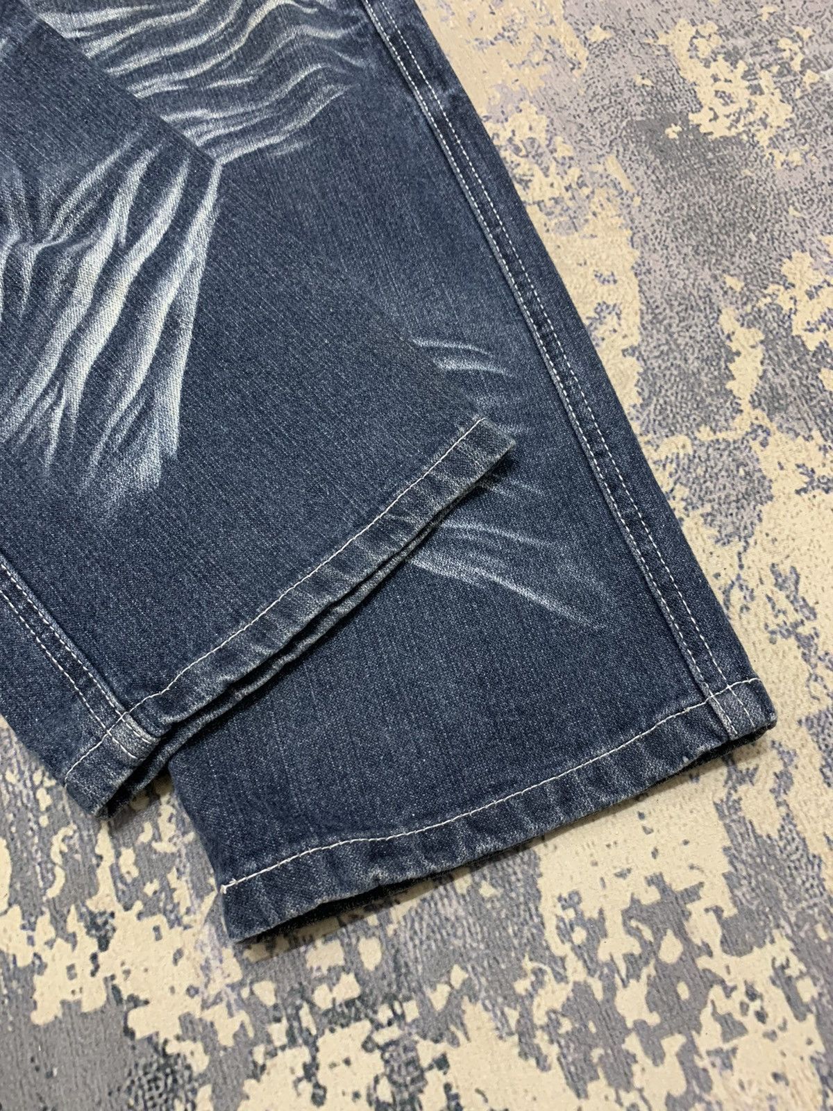 If Six Was Nine Japanese Poem Paddling Clawmark Denim Jeans 30x32.5 Size US 30 / EU 46 - 5 Thumbnail