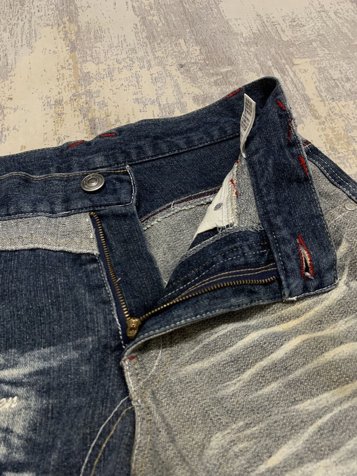 If Six Was Nine Japanese Poem Paddling Clawmark Denim Jeans 30x32.5 Size US 30 / EU 46 - 7 Thumbnail