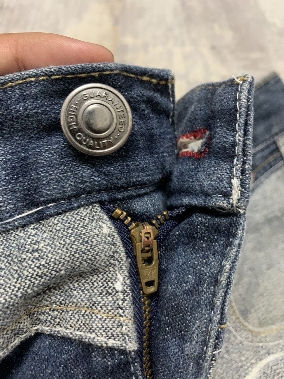 If Six Was Nine Japanese Poem Paddling Clawmark Denim Jeans 30x32.5 Size US 30 / EU 46 - 6 Thumbnail