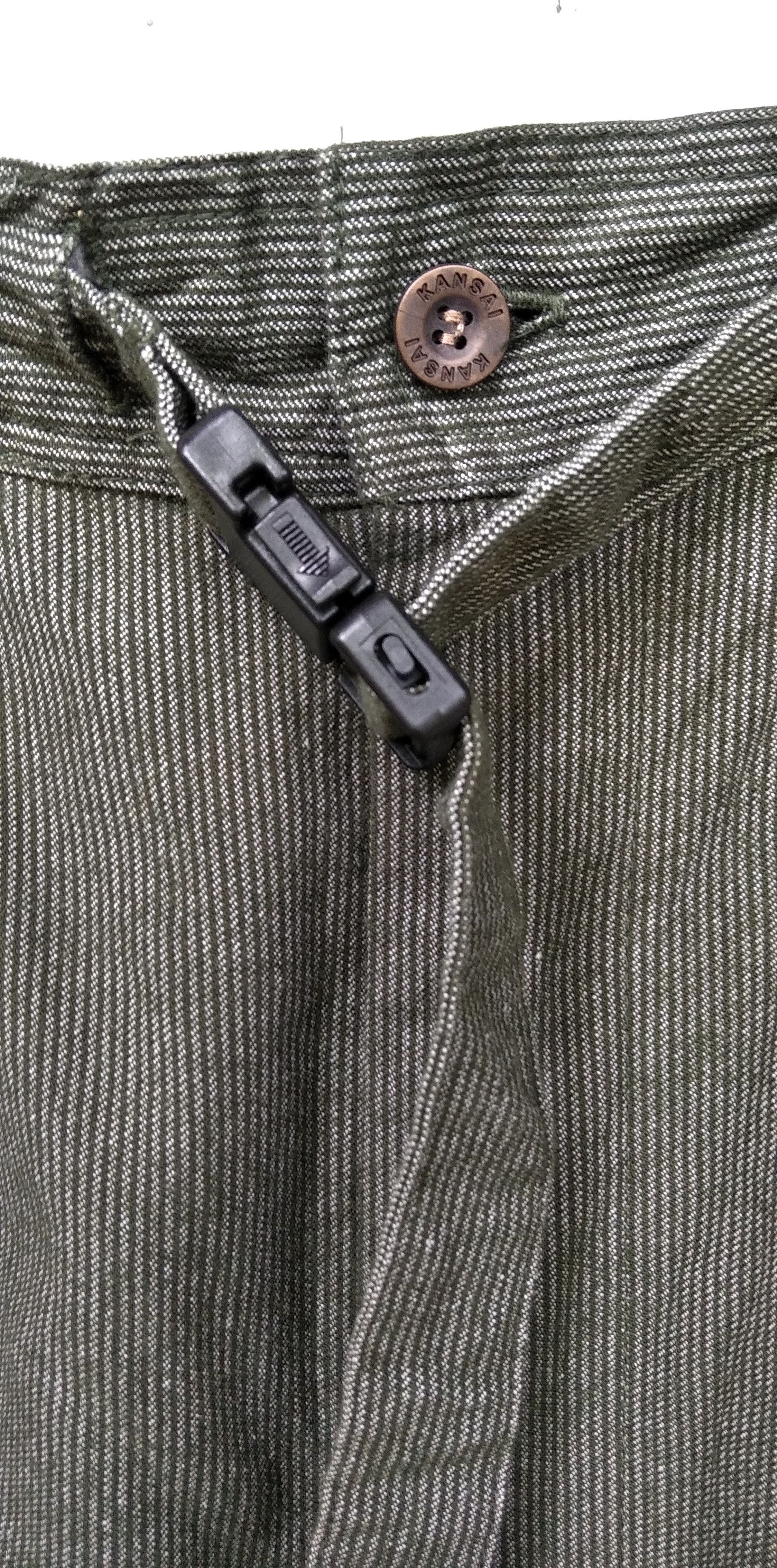 Japanese Brand × Kansai Yamamoto Vintage Kansai Striped Baggy Style Pant Size US 32 / EU 48 - 2 Thumbnail