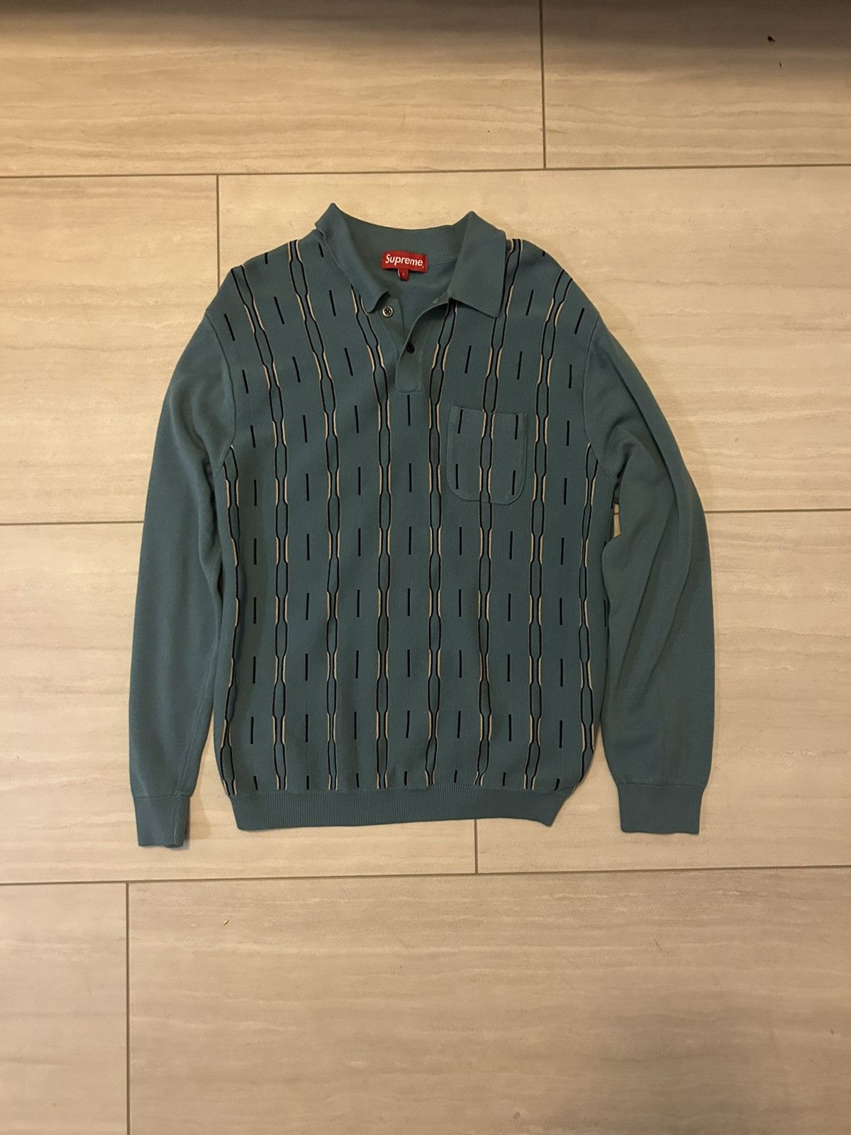 Supreme Supreme Long Sleeve Knit Polo | Grailed