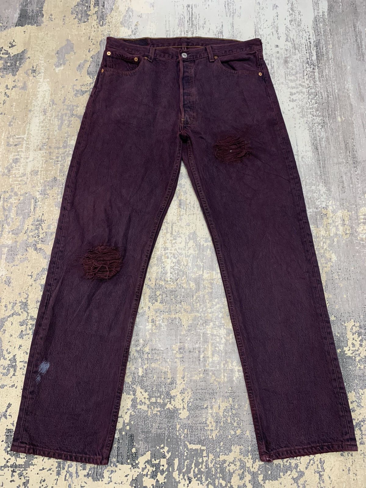 Levi's Vintage Levi’s 501 Distressed Denim Jeans 34x31 Size US 34 / EU 50 - 1 Thumbnail