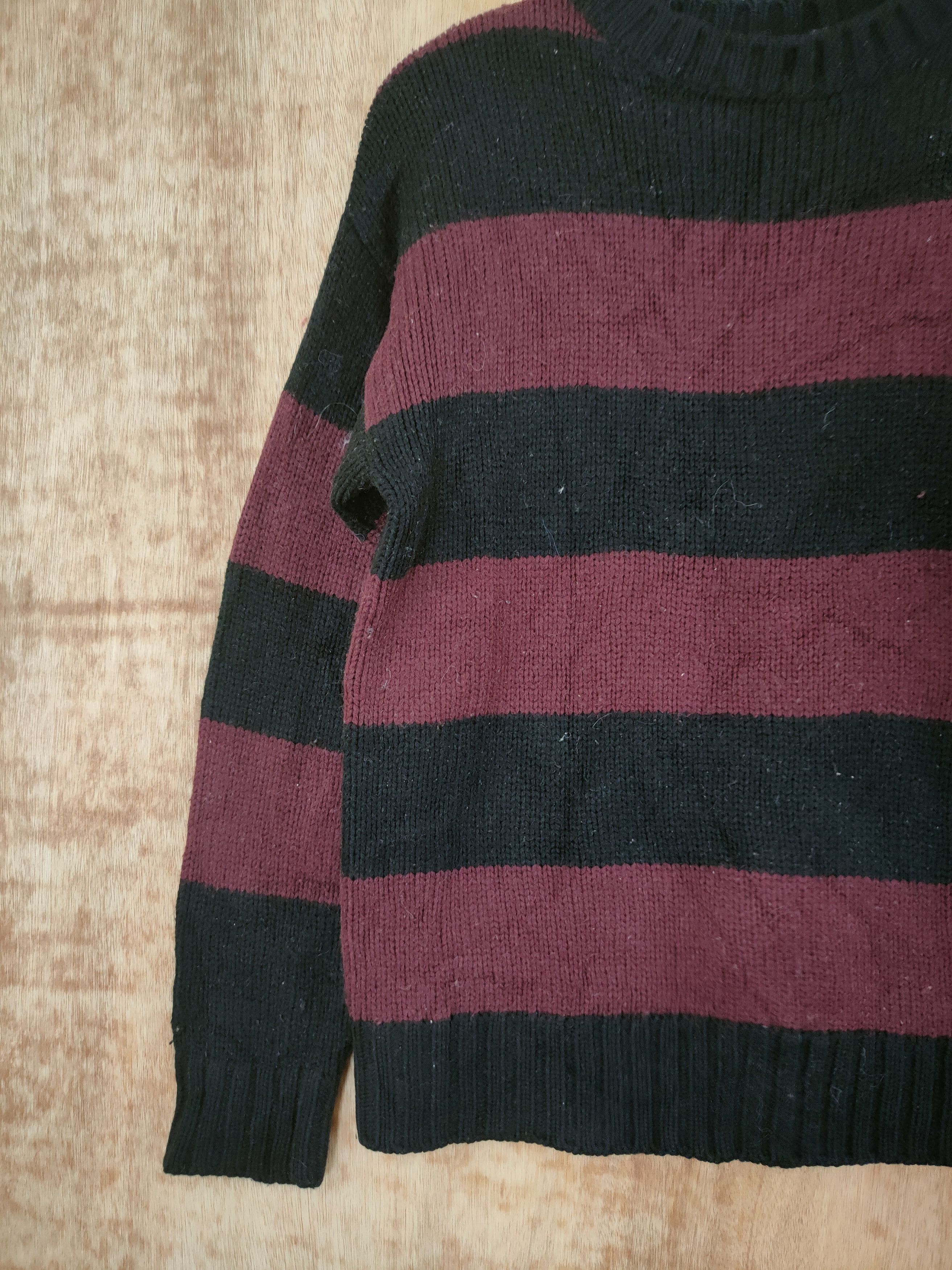 Homespun Knitwear DL Japan stripe knitwear like kurt cobain #46-565 Size US M / EU 48-50 / 2 - 2 Thumbnail
