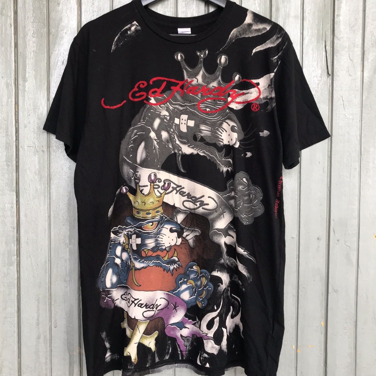 Christian Audigier × Ed Hardy 🔥ED HARDY ALLOVER PRINT Size US L / EU 52-54 / 3 - 2 Thumbnail