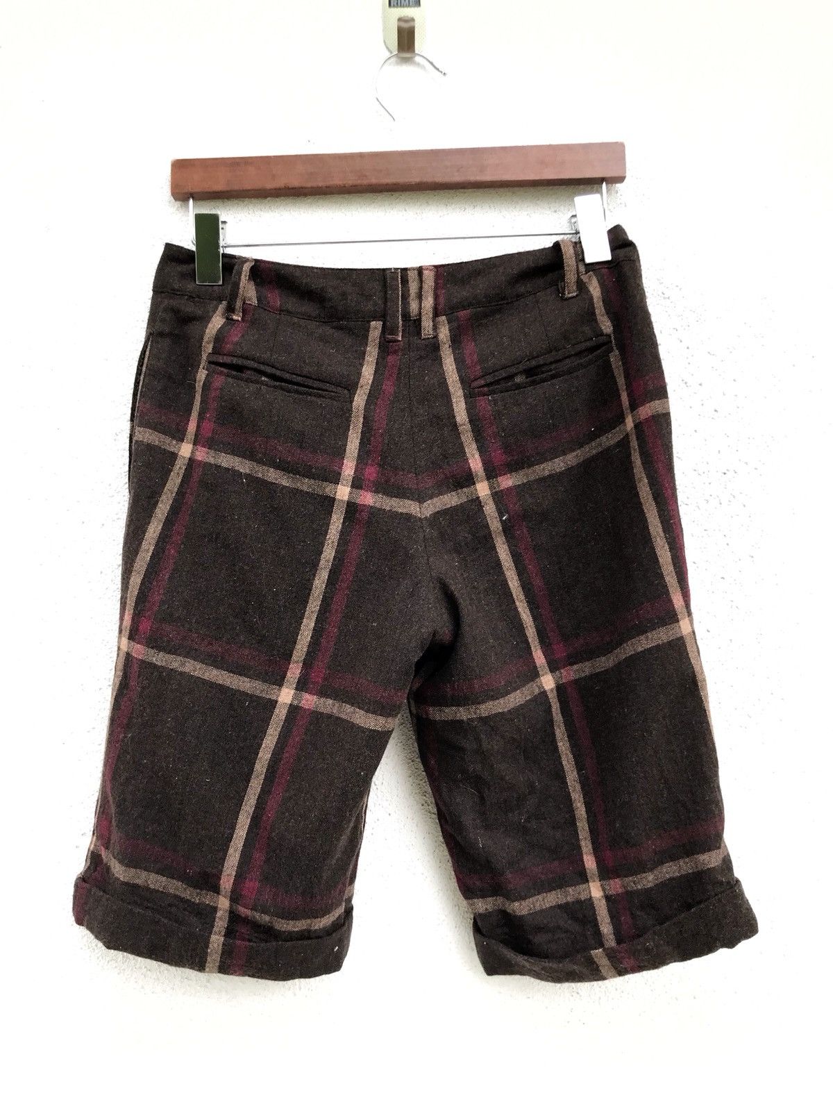 Japanese Brand Japanese Brand A.R.W Checked Wool Plaid Tartan Short Pants Size US 29 - 2 Thumbnail