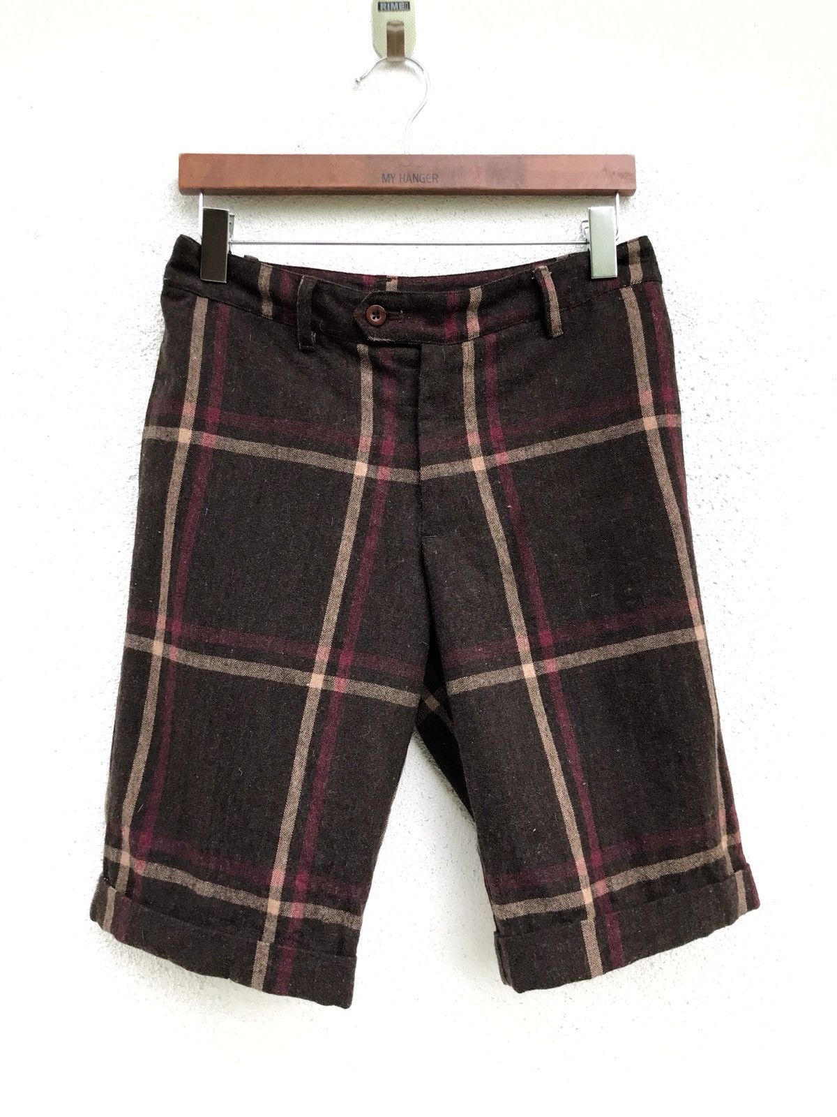Japanese Brand Japanese Brand A.R.W Checked Wool Plaid Tartan Short Pants Size US 29 - 1 Thumbnail