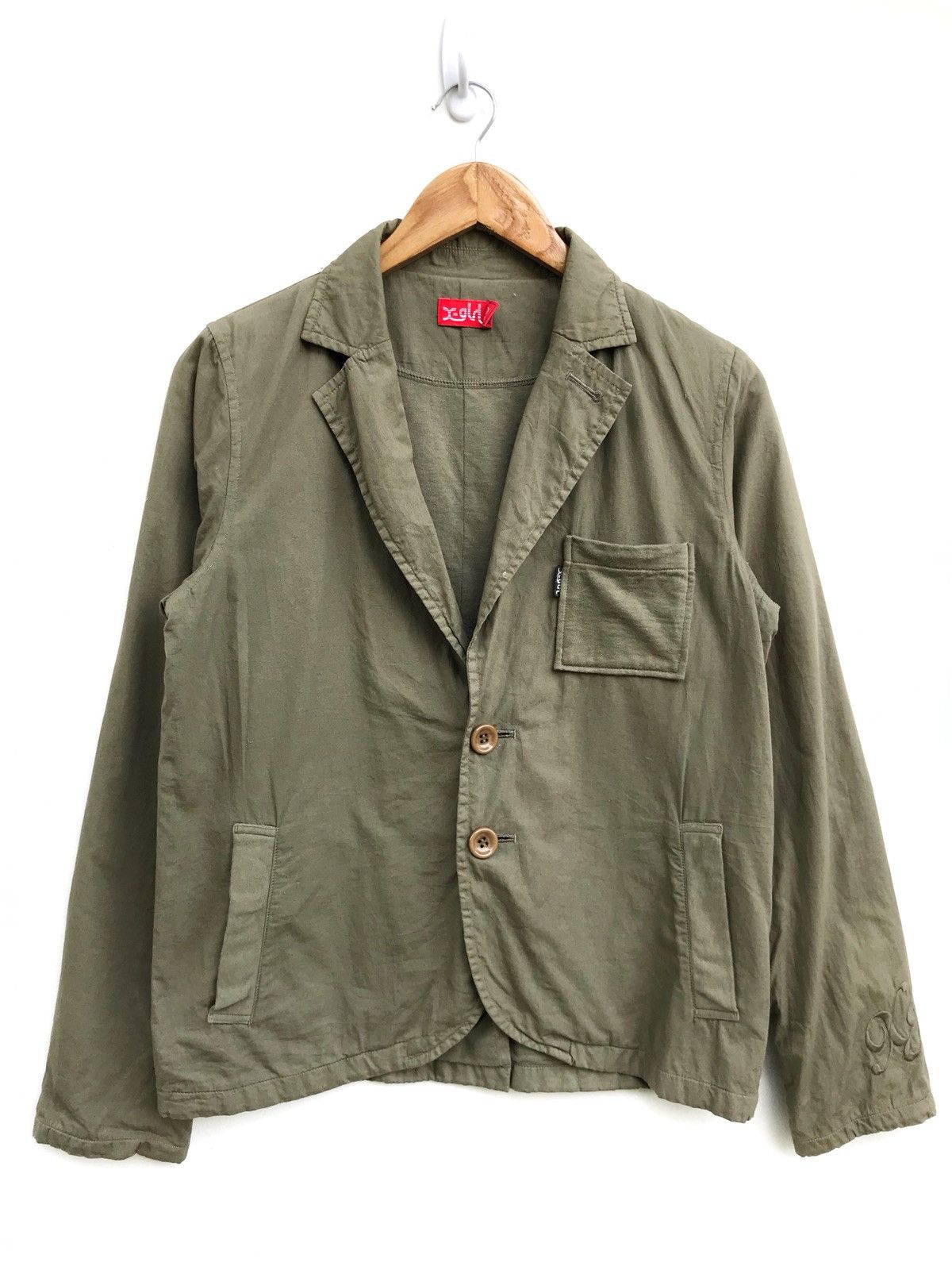 Japanese Brand X-Girl Made In Japan Green Light Button Jacket Size US S / EU 44-46 / 1 - 1 Thumbnail