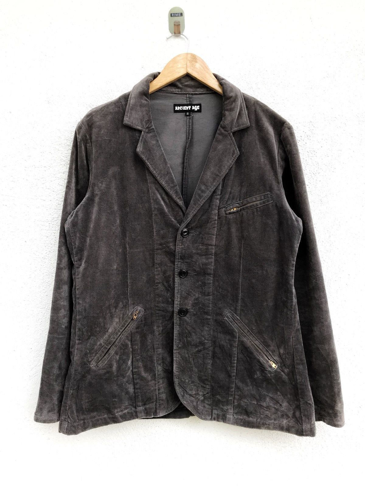 Designer × Japanese Brand × Velvet Made In Japan Ancient Age Velvet Zipper Button Jacket Size US M / EU 48-50 / 2 - 1 Thumbnail
