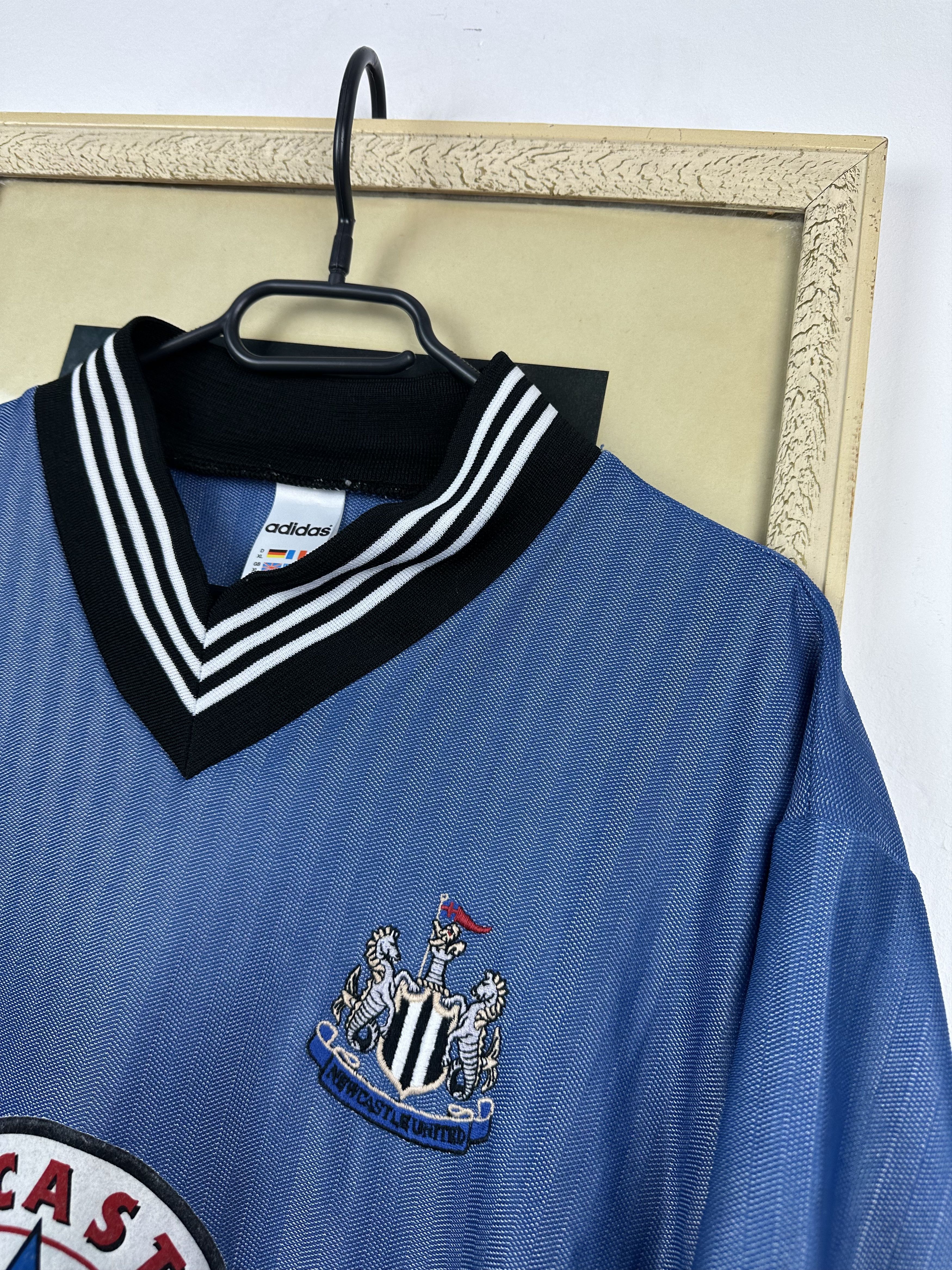 Adidas × Vintage Newcastle Away football shirt 1996 Soccer Tee y2k hYpe Size US XL / EU 56 / 4 - 3 Thumbnail