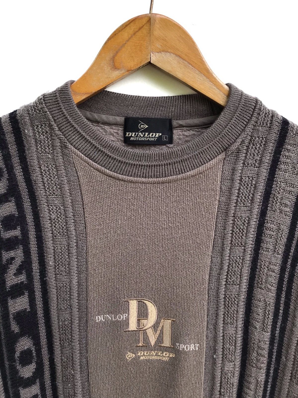 Dunlop Vintage Dunlop Motorsport Knit Sweatshirt Jumper Size US L / EU 52-54 / 3 - 3 Thumbnail