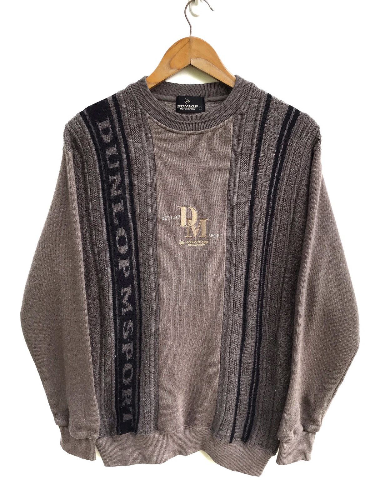 Dunlop Vintage Dunlop Motorsport Knit Sweatshirt Jumper Size US L / EU 52-54 / 3 - 1 Thumbnail