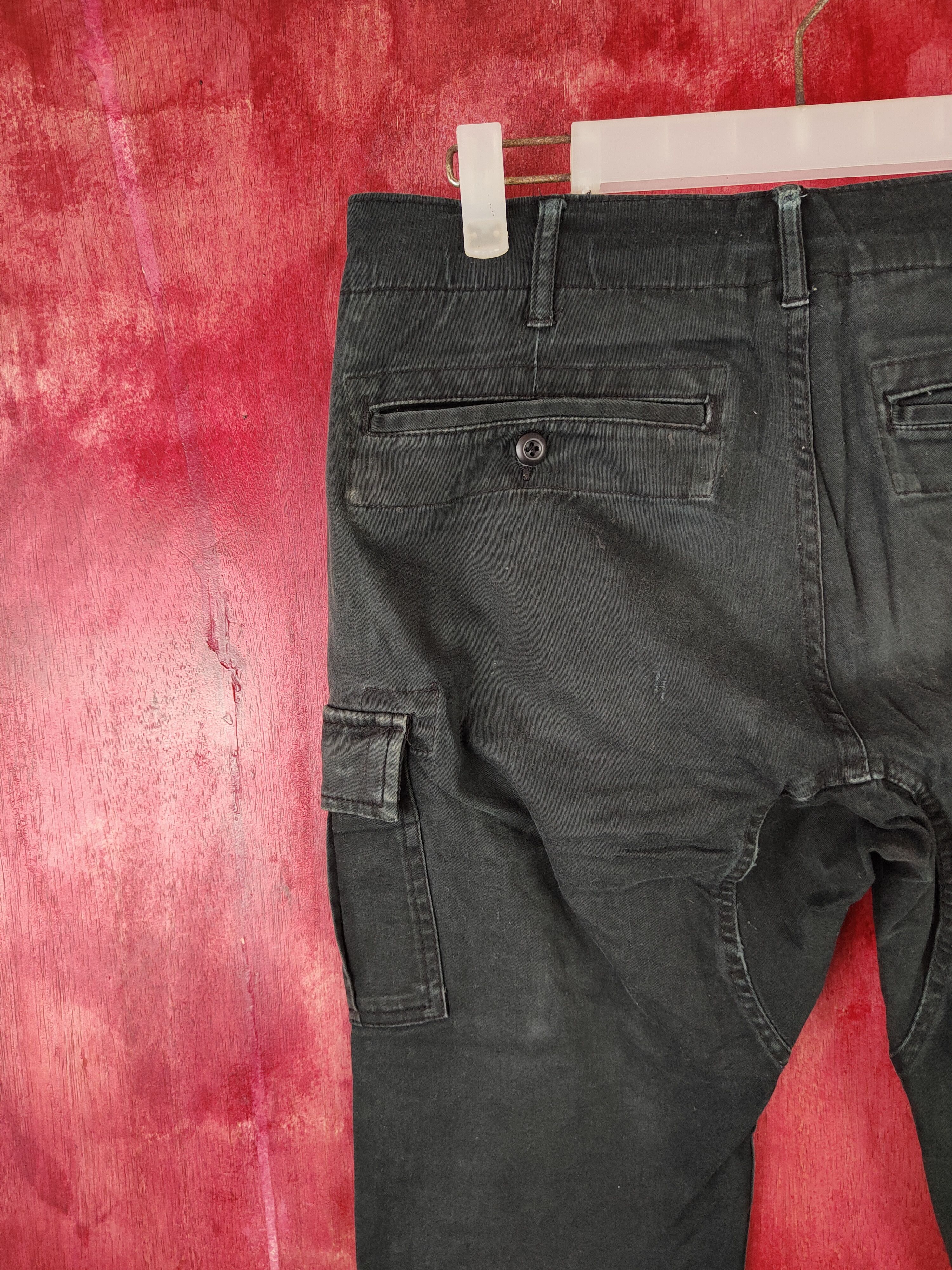 Japanese Brand Gladiator Armor for Work Black Multi Pocket Cargo Pants#S415 Size US 31 - 8 Thumbnail