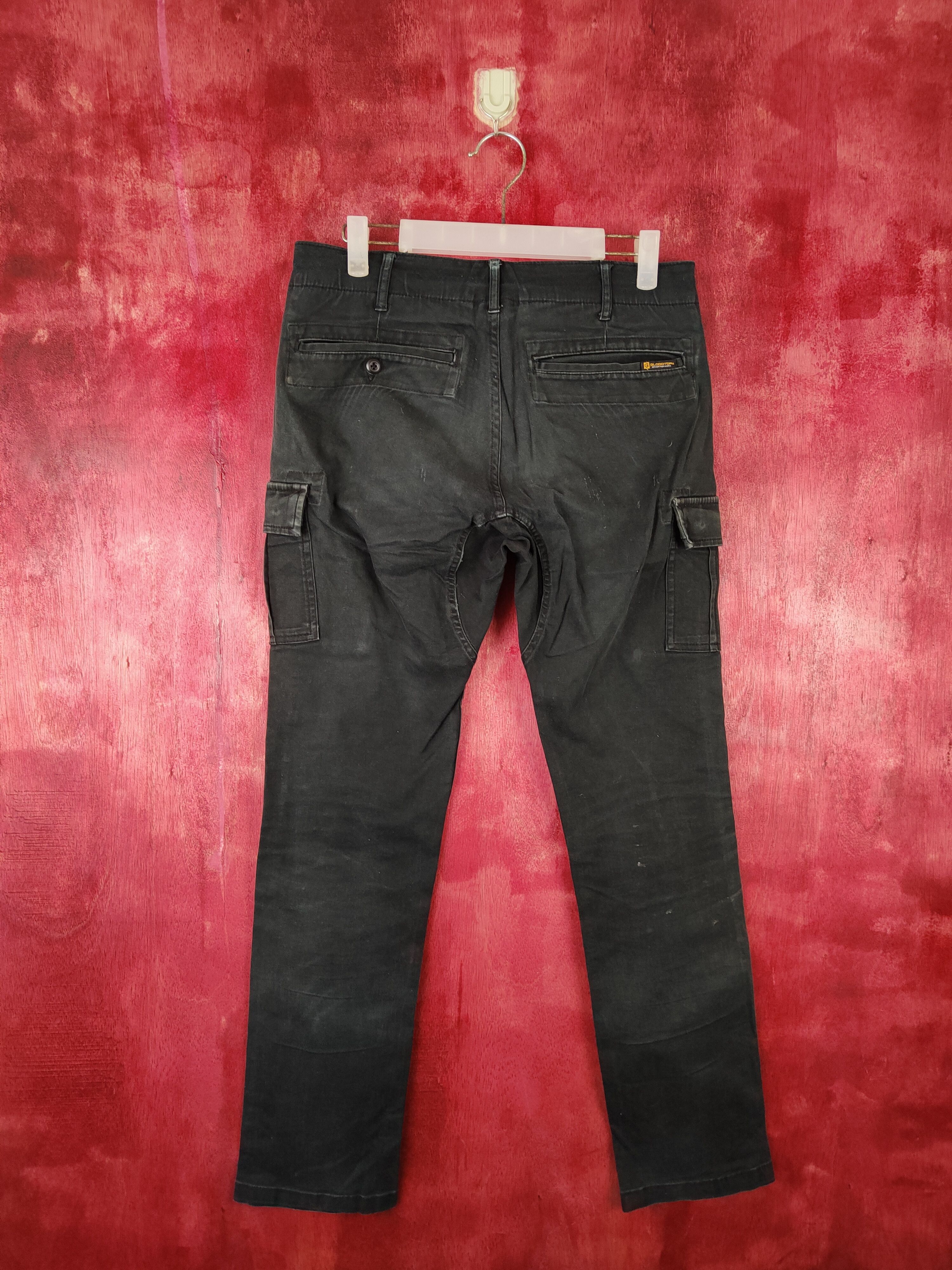 Japanese Brand Gladiator Armor for Work Black Multi Pocket Cargo Pants#S415 Size US 31 - 7 Thumbnail
