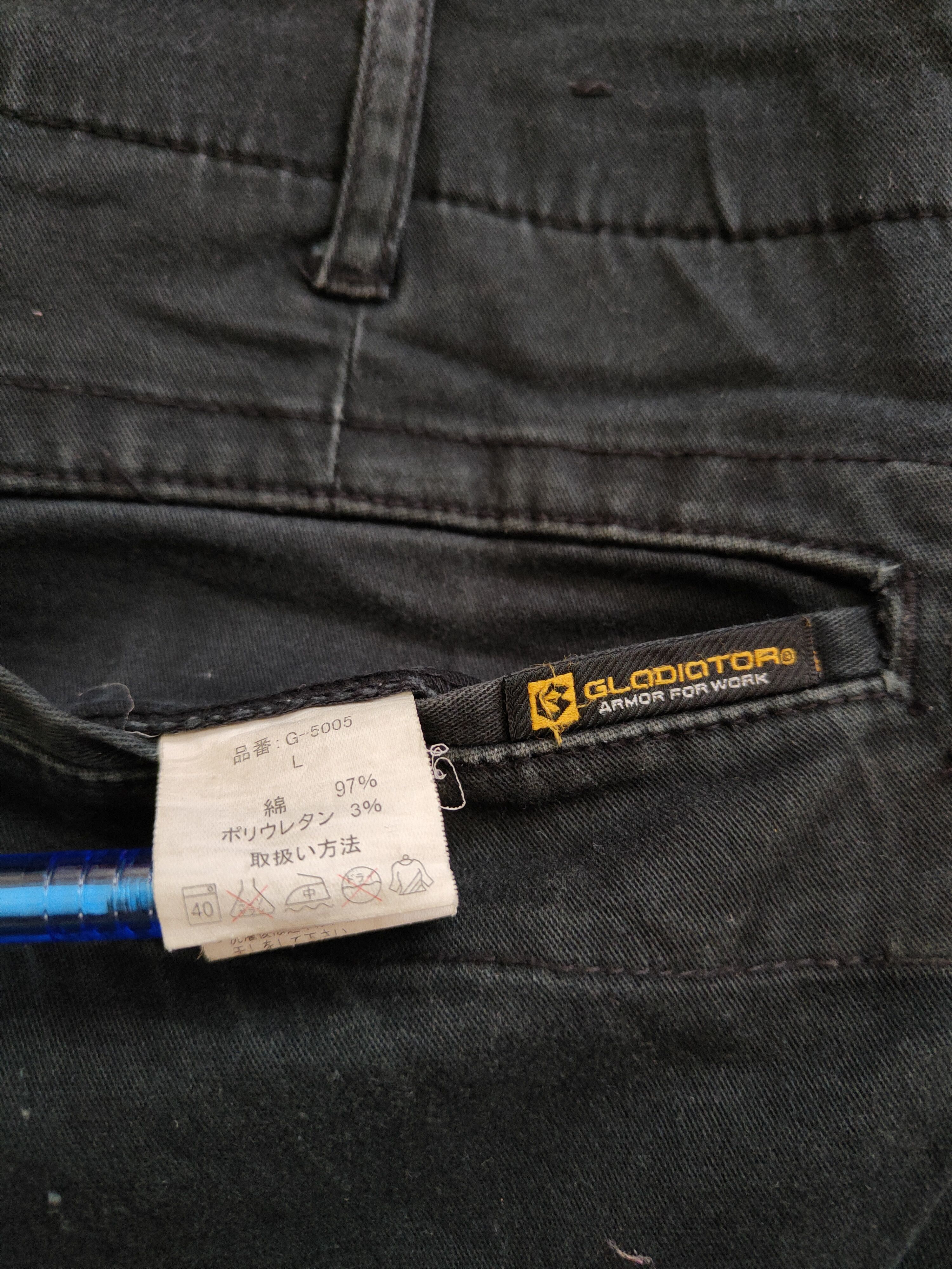 Japanese Brand Gladiator Armor for Work Black Multi Pocket Cargo Pants#S415 Size US 31 - 12 Thumbnail