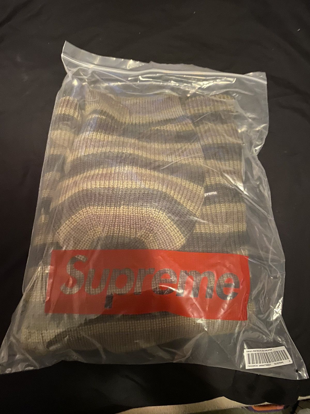 Supreme Supreme Small Box Balaclava/Turtleneck Sweater Olive Stripe Size US S / EU 44-46 / 1 - 3 Thumbnail