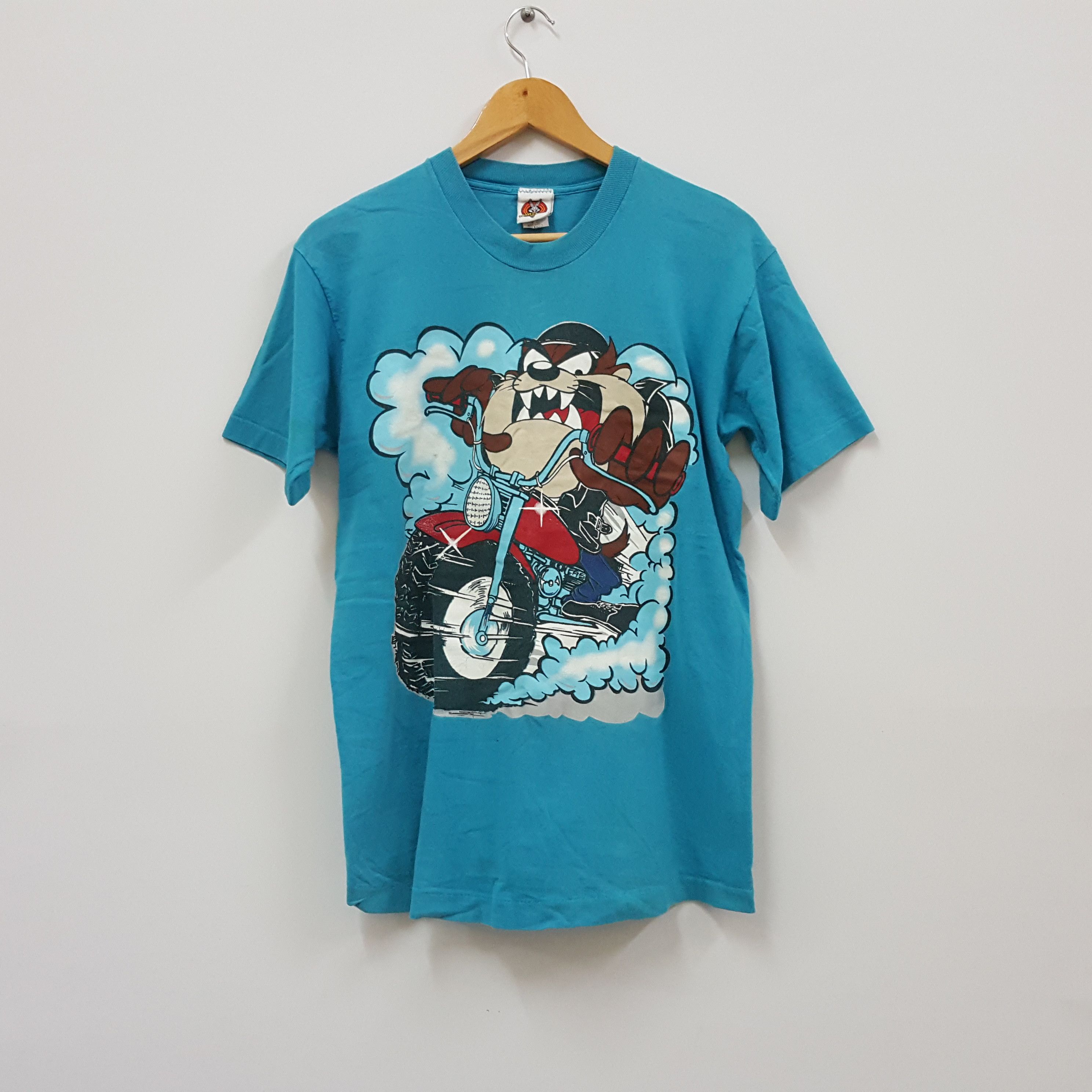 Cartoon Network × Vintage Vintage LOONY TUNES Tasmania Devil Motorcycles t-shirt USA Size US L / EU 52-54 / 3 - 1 Thumbnail