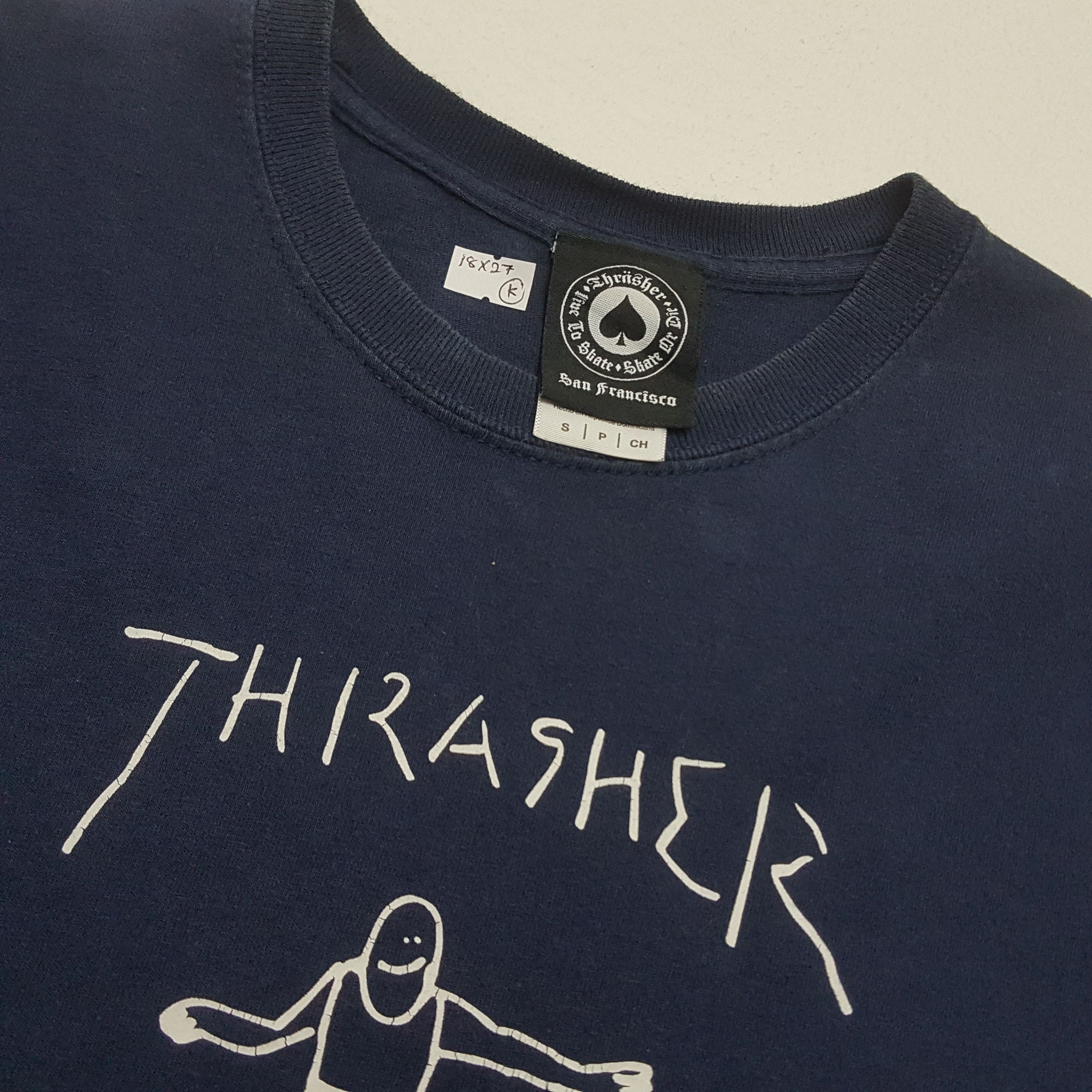 Thrasher × Vintage Vintage THRASHER ©Pushead Skateboard Design T-shirt Size US S / EU 44-46 / 1 - 3 Thumbnail