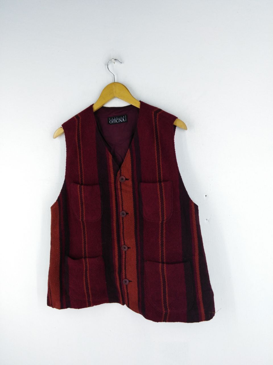 Vintage VESTIUM OFFICINA MADE IN ITALY WOOL VEST Size US M / EU 48-50 / 2 - 2 Thumbnail