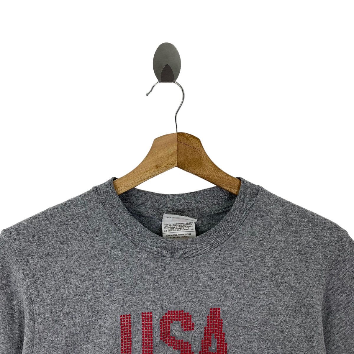 Nike × Vintage Vintage 90s NIKE TEAM USA Centre Logo Print Grey ShortSleeve Size US S / EU 44-46 / 1 - 2 Thumbnail