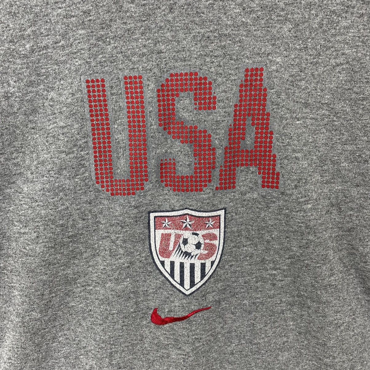 Nike × Vintage Vintage 90s NIKE TEAM USA Centre Logo Print Grey ShortSleeve Size US S / EU 44-46 / 1 - 4 Thumbnail