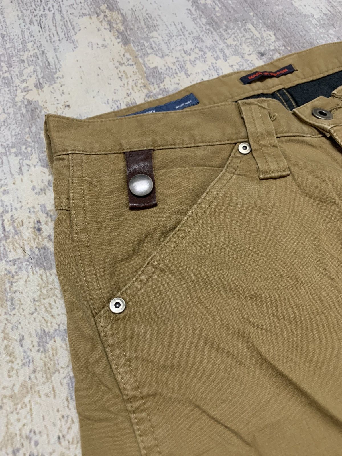 Japanese Brand Blue Way Moto Utility Cargo Pants Khaki Multi Pocket 30 Size US 31 - 6 Thumbnail