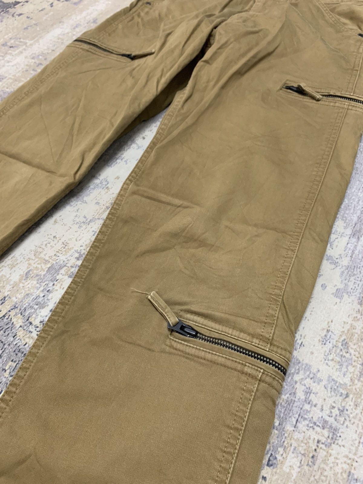 Japanese Brand Blue Way Moto Utility Cargo Pants Khaki Multi Pocket 30 Size US 31 - 5 Thumbnail