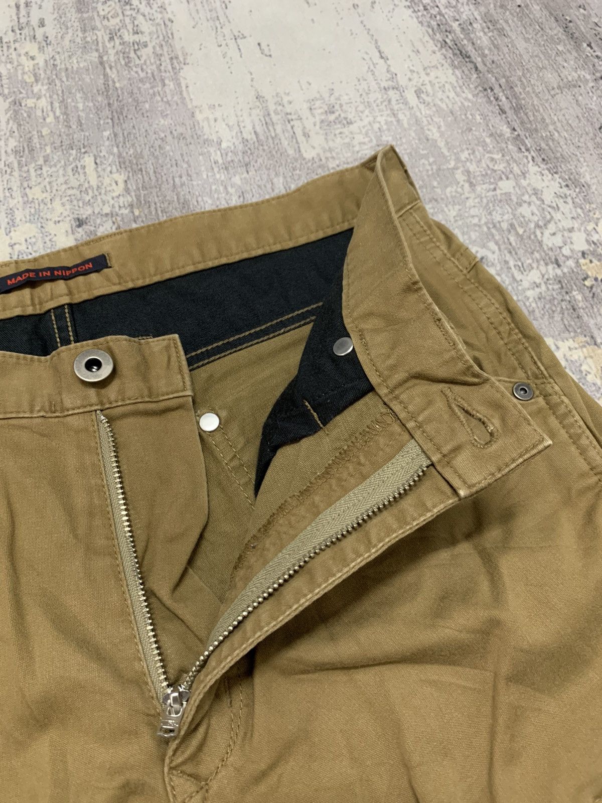 Japanese Brand Blue Way Moto Utility Cargo Pants Khaki Multi Pocket 30 Size US 31 - 7 Thumbnail
