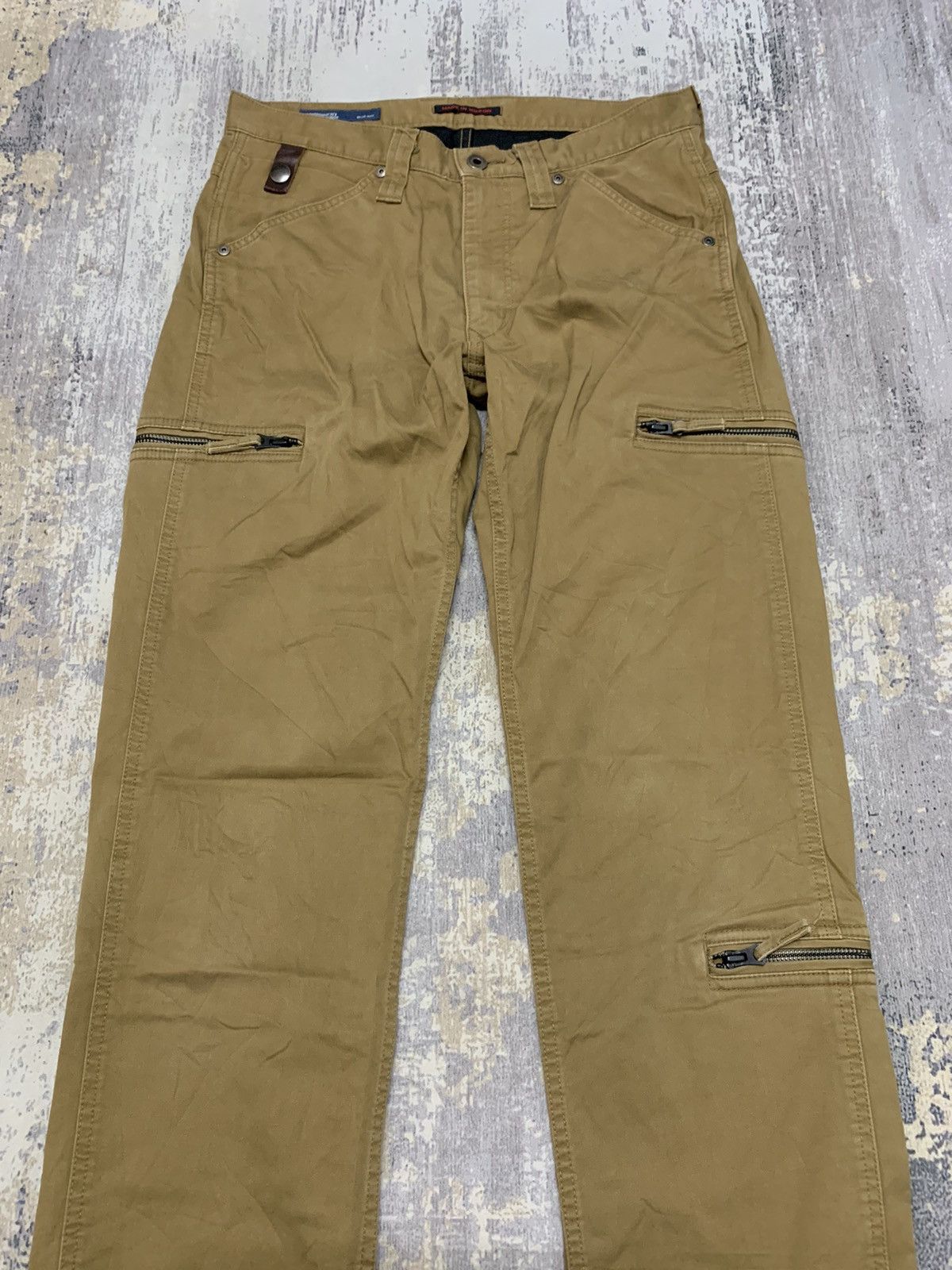 Japanese Brand Blue Way Moto Utility Cargo Pants Khaki Multi Pocket 30 Size US 31 - 3 Thumbnail
