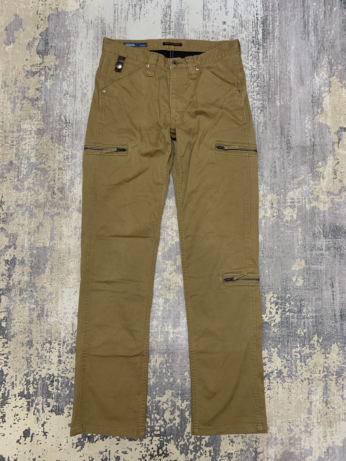 Japanese Brand Blue Way Moto Utility Cargo Pants Khaki Multi Pocket 30 Size US 31 - 1 Thumbnail
