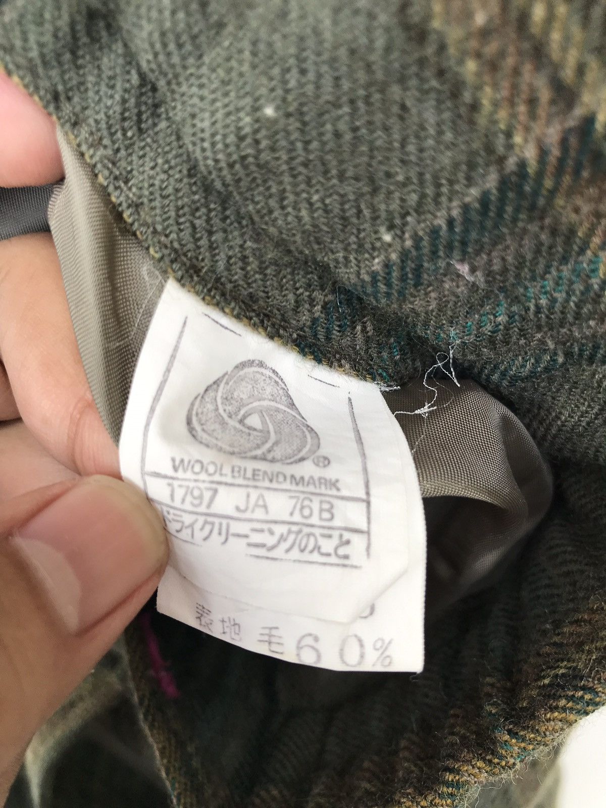Japanese Brand × Vintage Vintage Japanese Wool Checked Baggy Trousers Pants Size US 26 / EU 42 - 6 Thumbnail