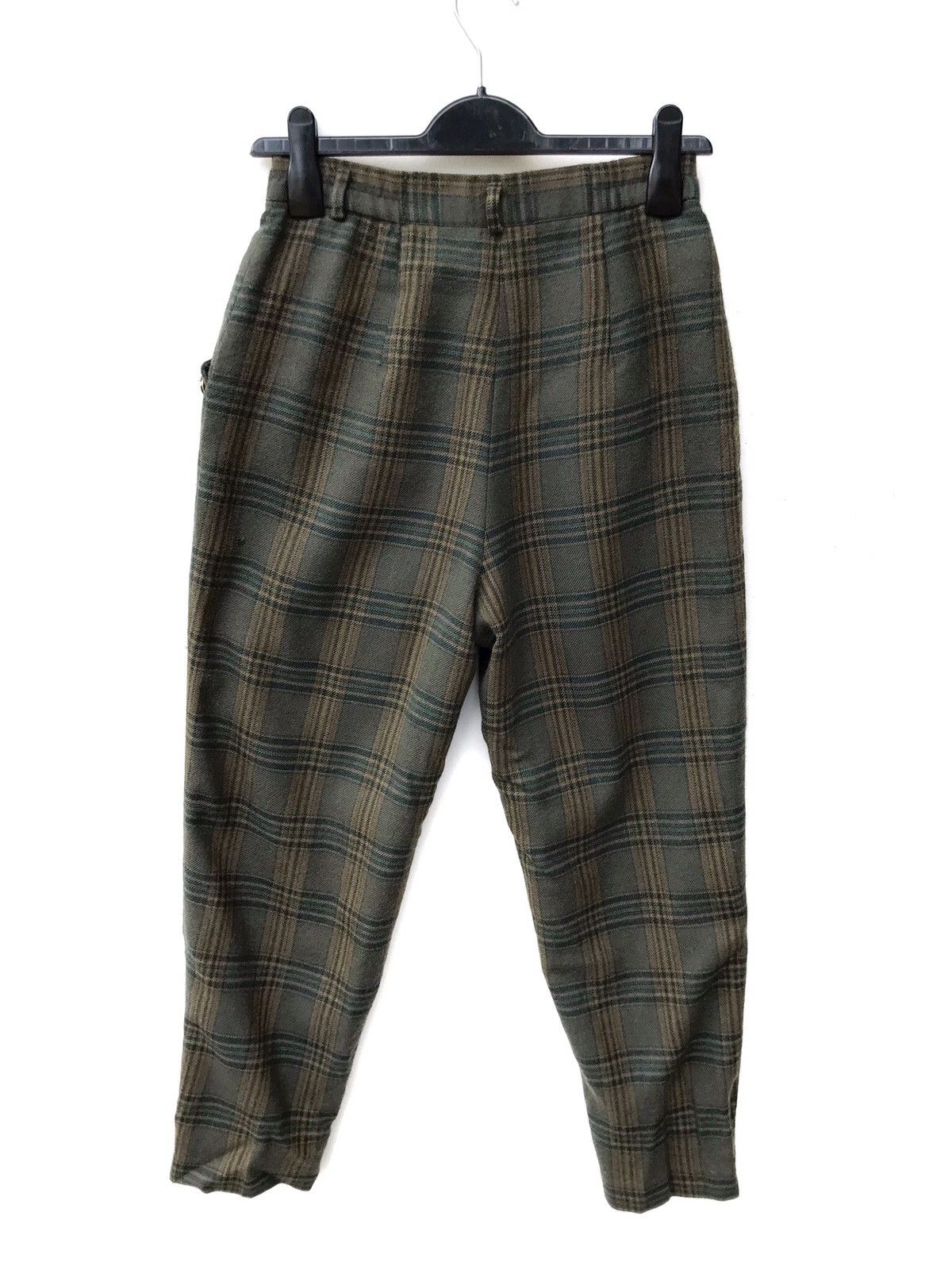 Japanese Brand × Vintage Vintage Japanese Wool Checked Baggy Trousers Pants Size US 26 / EU 42 - 2 Thumbnail