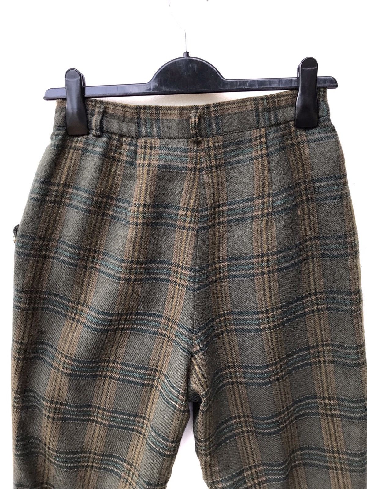 Japanese Brand × Vintage Vintage Japanese Wool Checked Baggy Trousers Pants Size US 26 / EU 42 - 4 Thumbnail