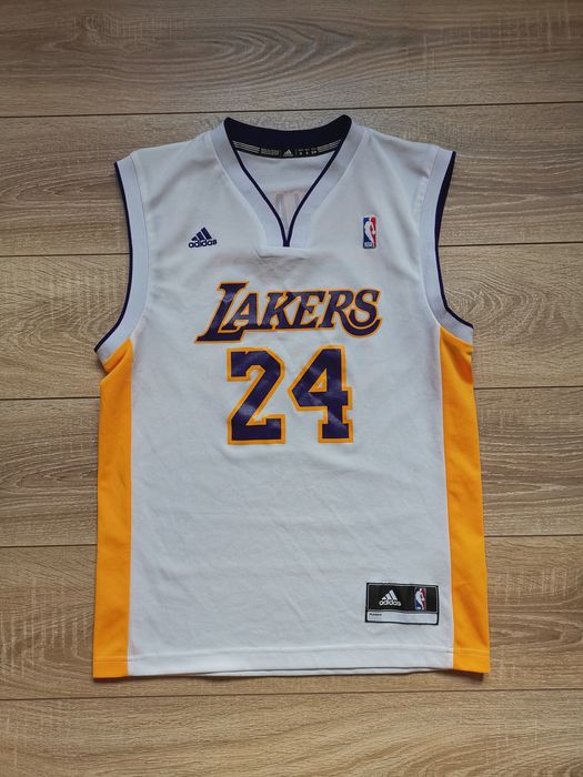 Kobe Bryant #24 Los Angeles Lakers White Adidas Jersey Style T